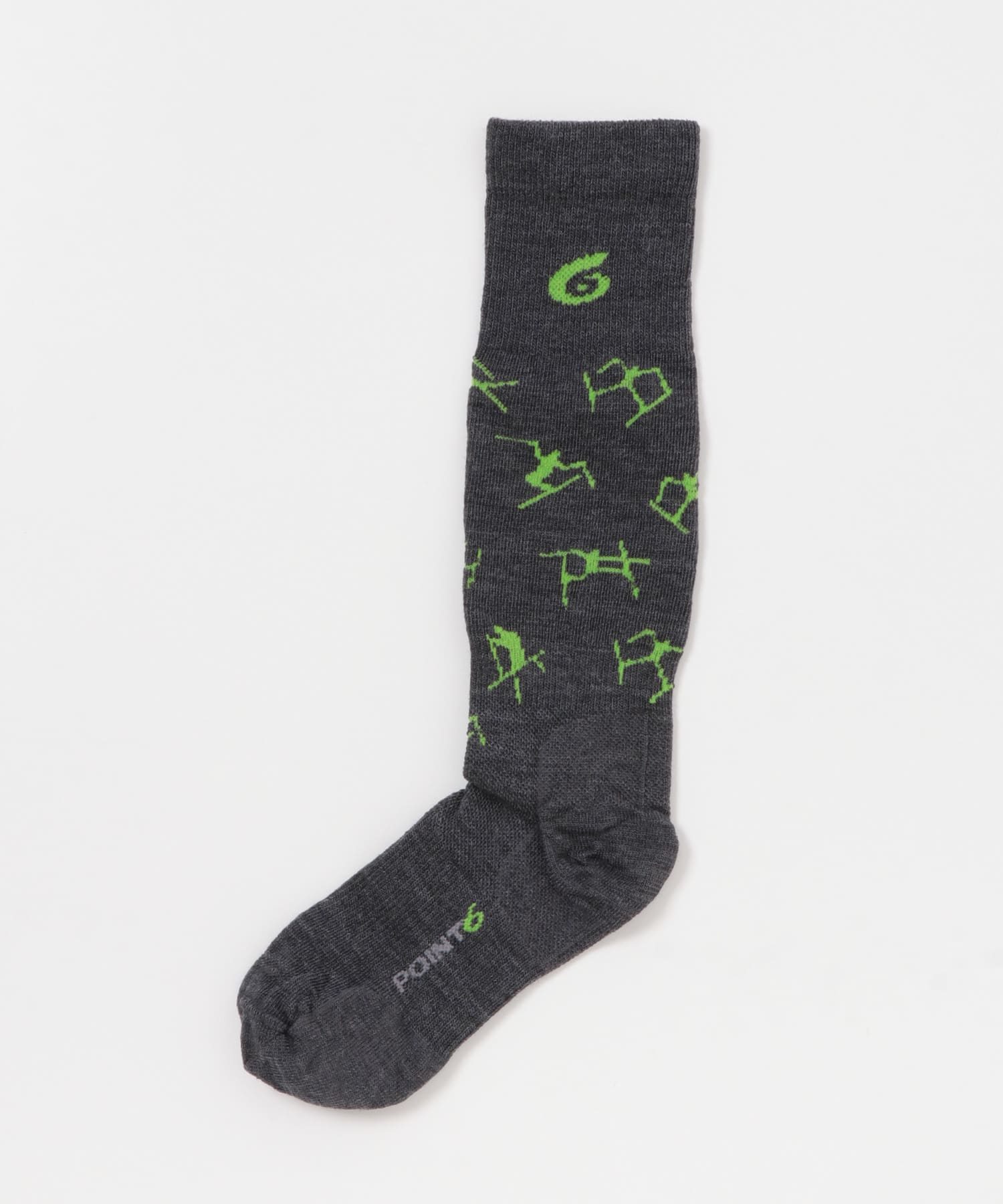 POINT6　kids ski rad gray M