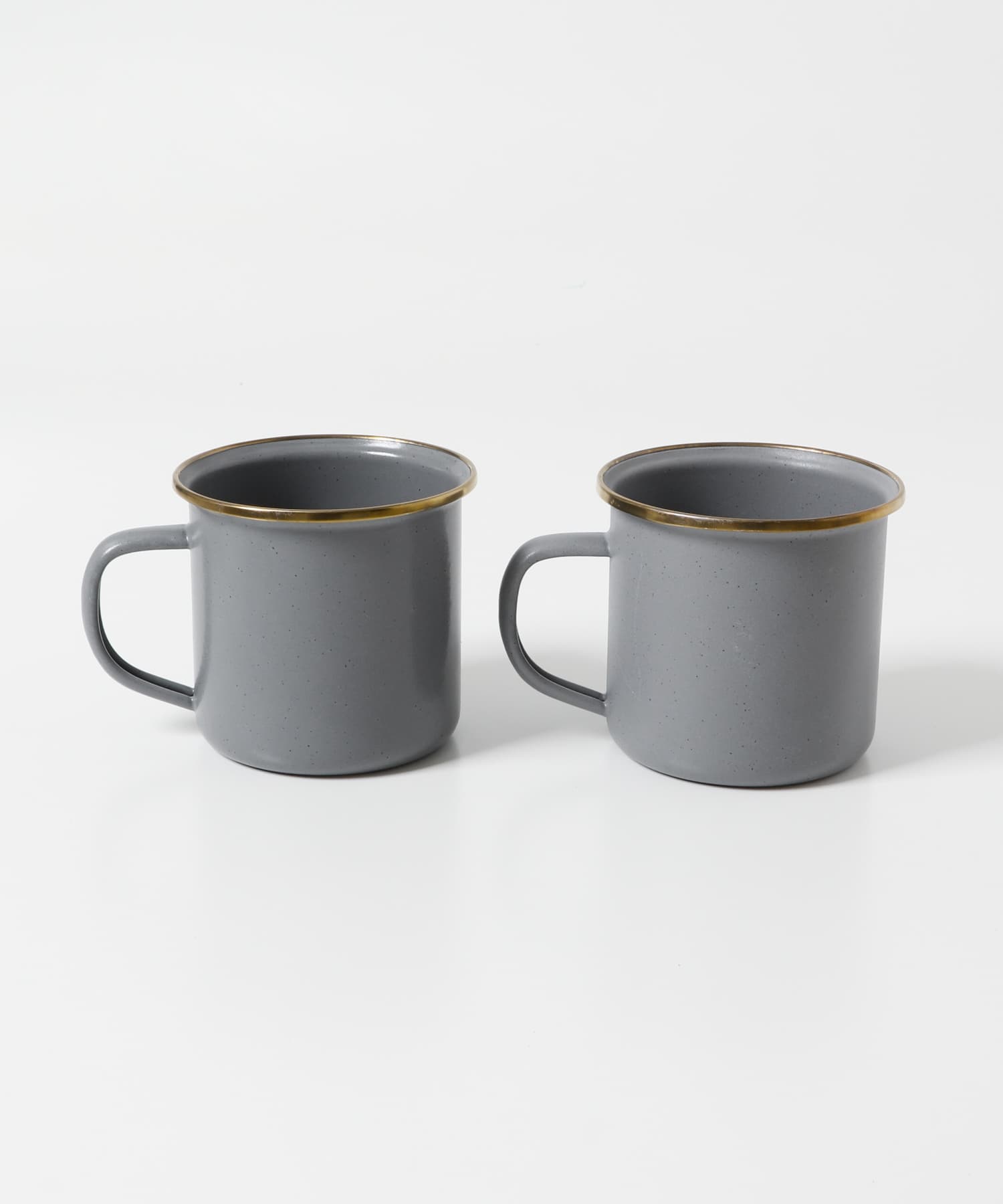 BAREBONES　エナメルカップ 2個セット ストーングレー one