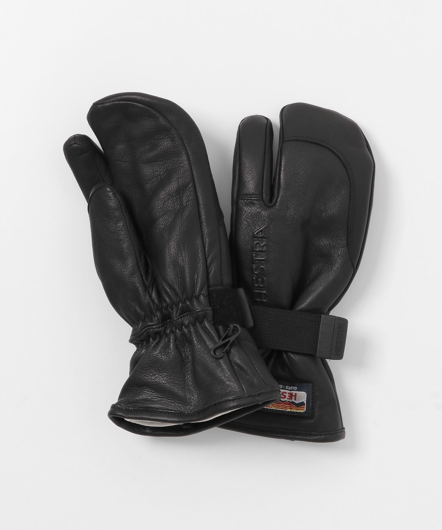 HESTRA　3-Finger Full Leather BLACK 6