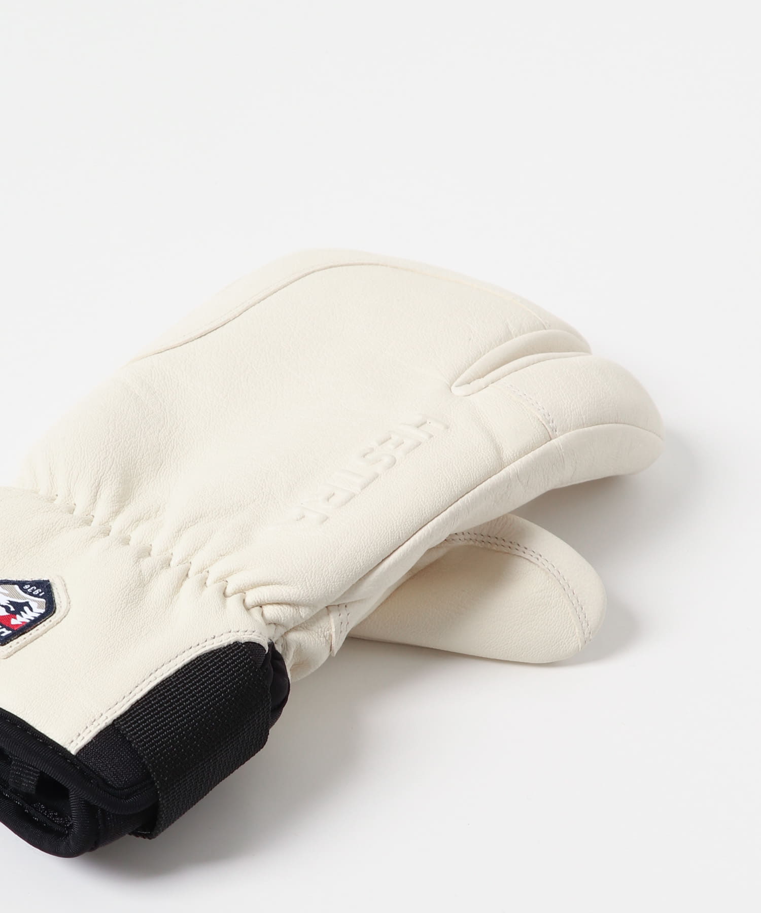 HESTRA　3-Finger Full Leather Sh Al White 7