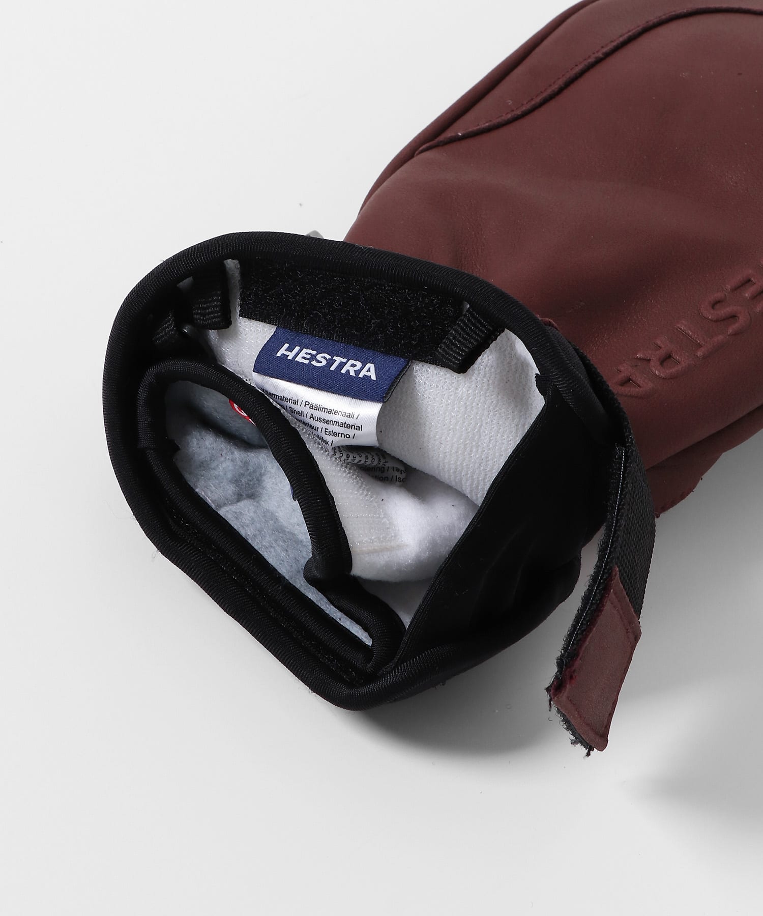 HESTRA　3-Finger Full Leather Sht Bordeaux 5