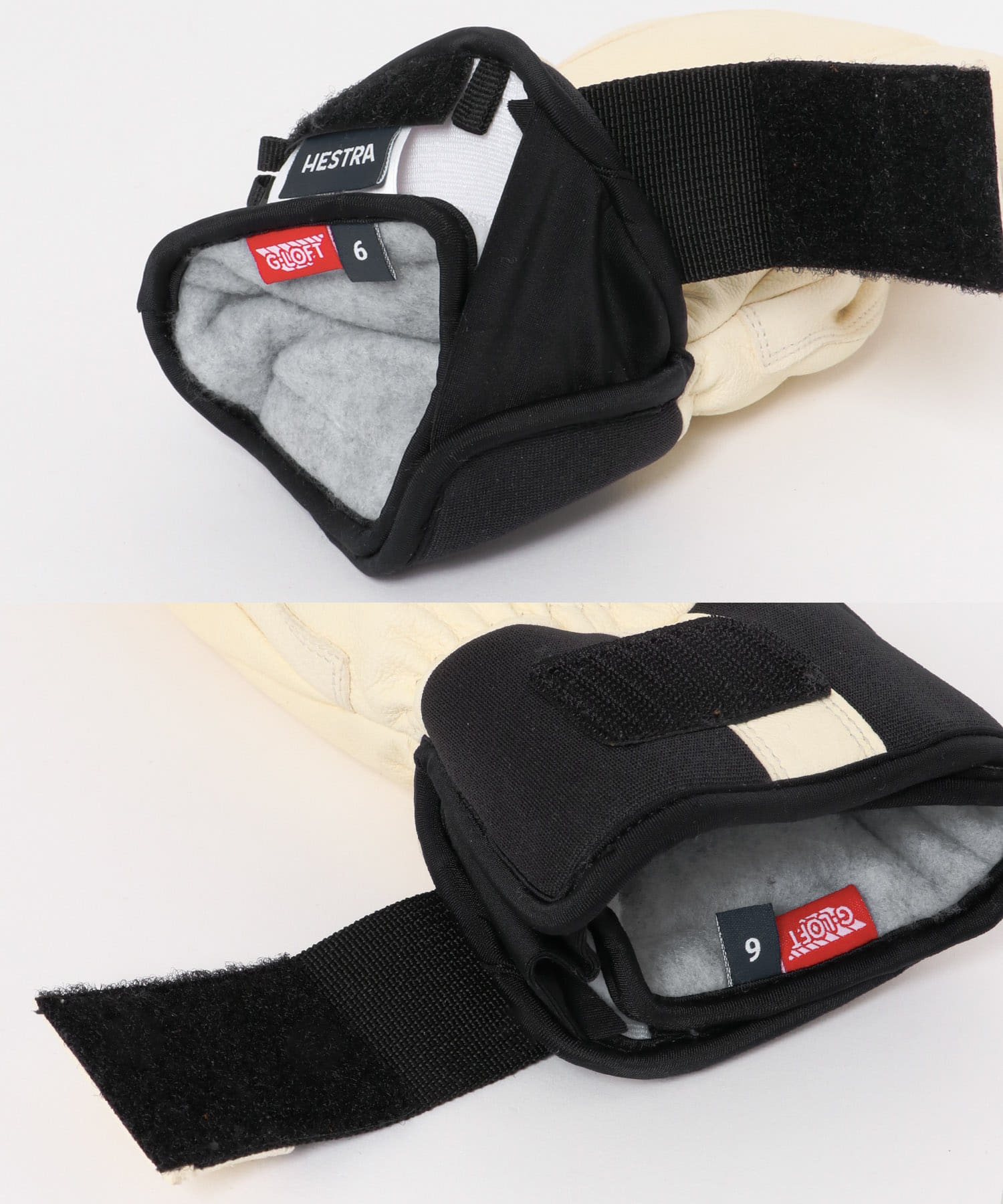 HESTRA　3-Finger Full Leather Sh Al White 6