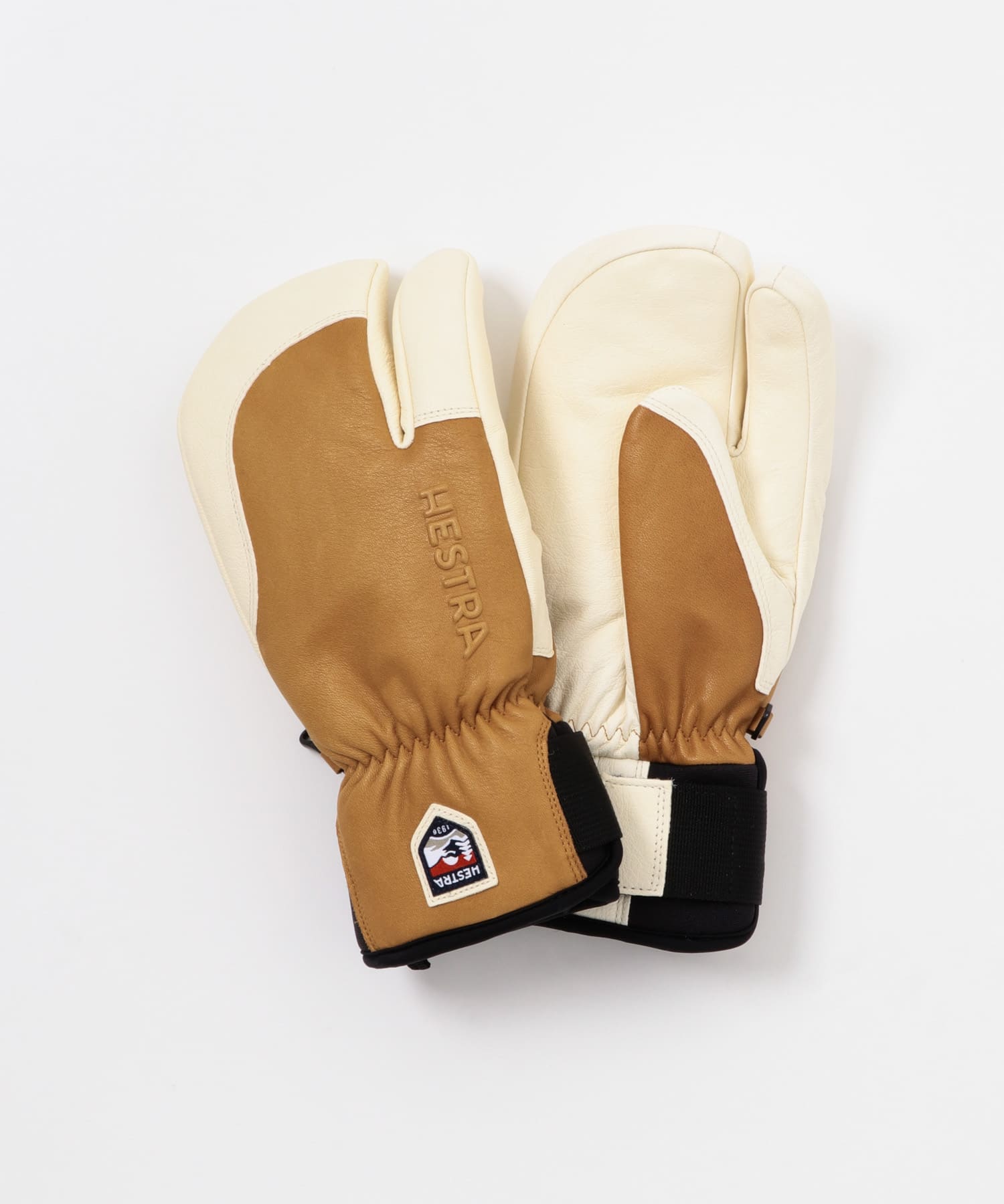 HESTRA　3-Finger Full Leather Sh CkAl Wh 5
