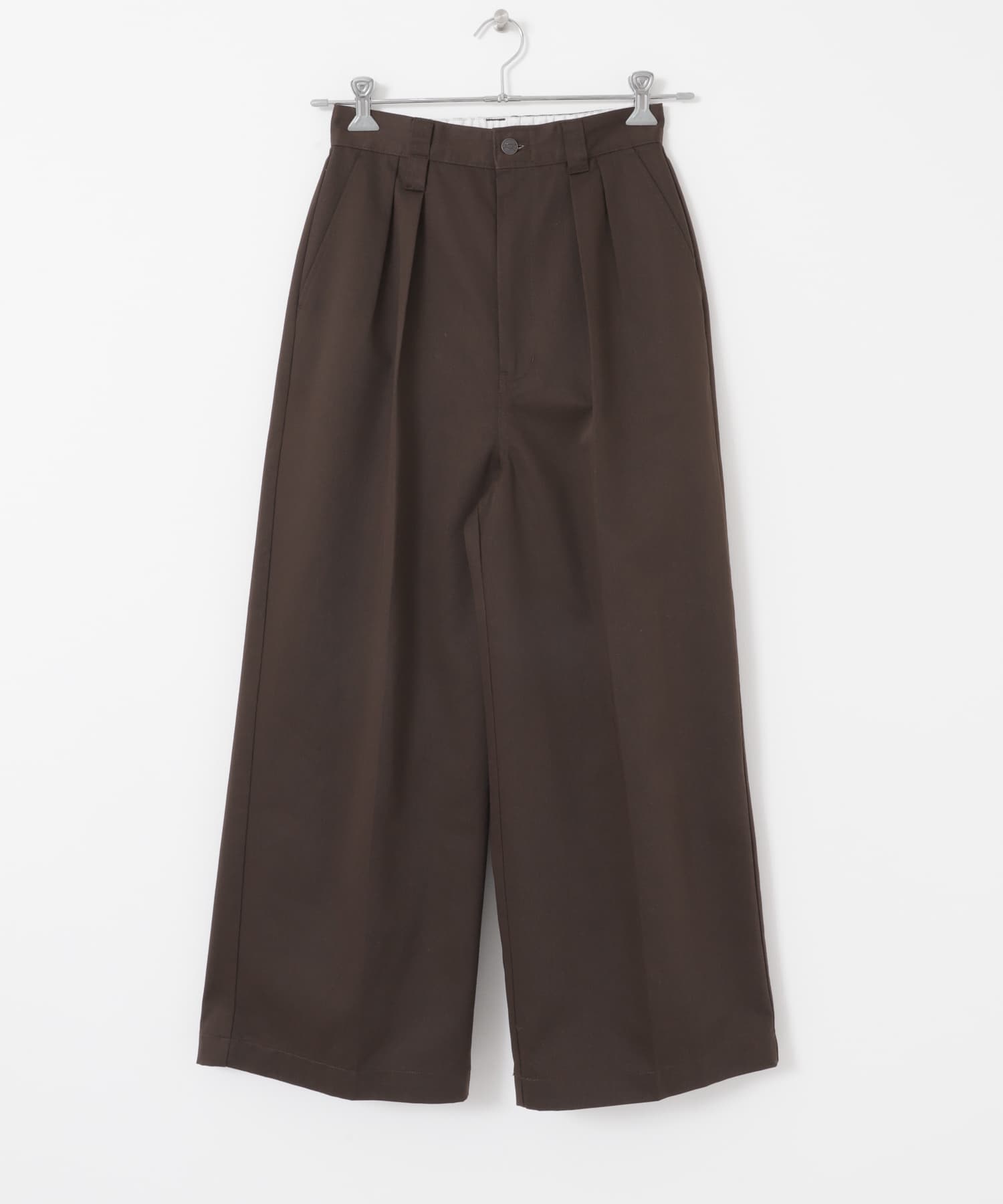 『別注』Dickies×EKAL　ワイドトラウザー ブラウン one