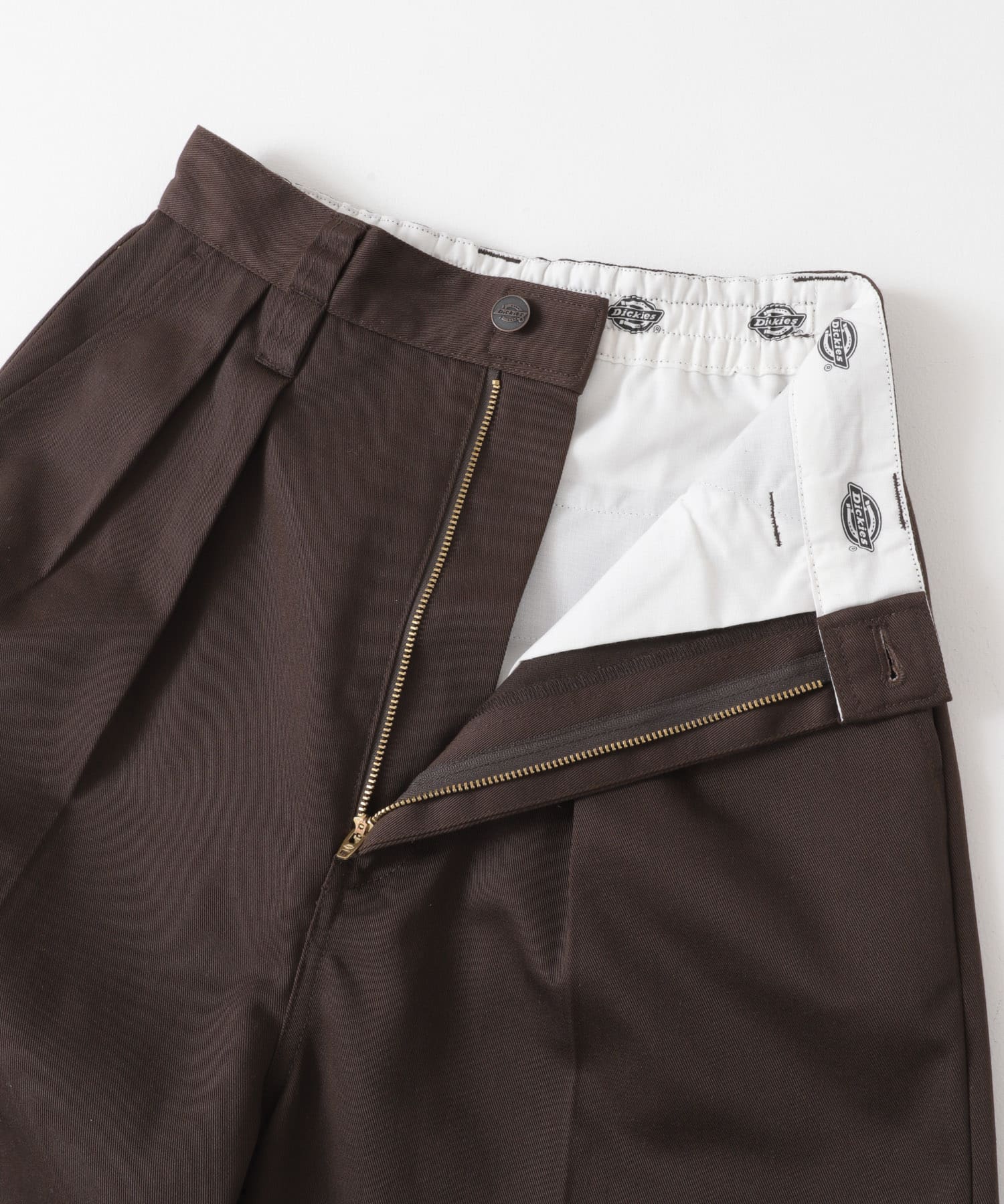 『別注』Dickies×EKAL　ワイドトラウザー ブラウン one
