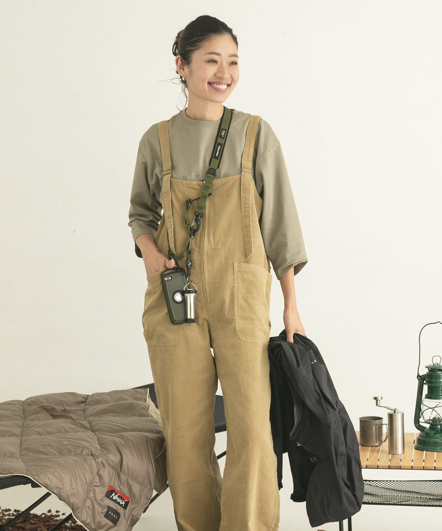 EKAL　レイクショアコーデュロイサロペット