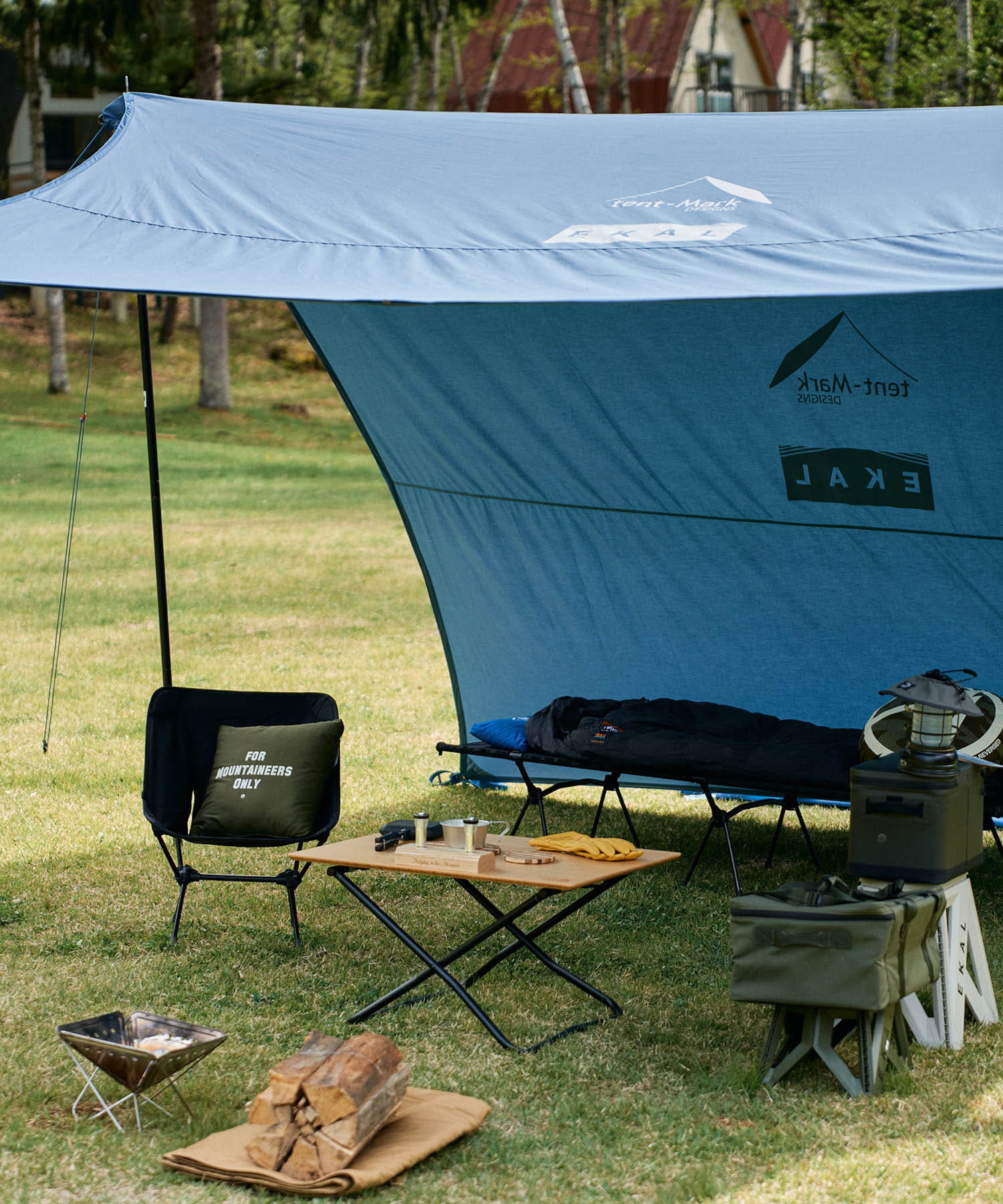 『別注』tent-Mark DESIGNS×EKAL　焚火タープTCコネクトヘキサ Smoky blue one