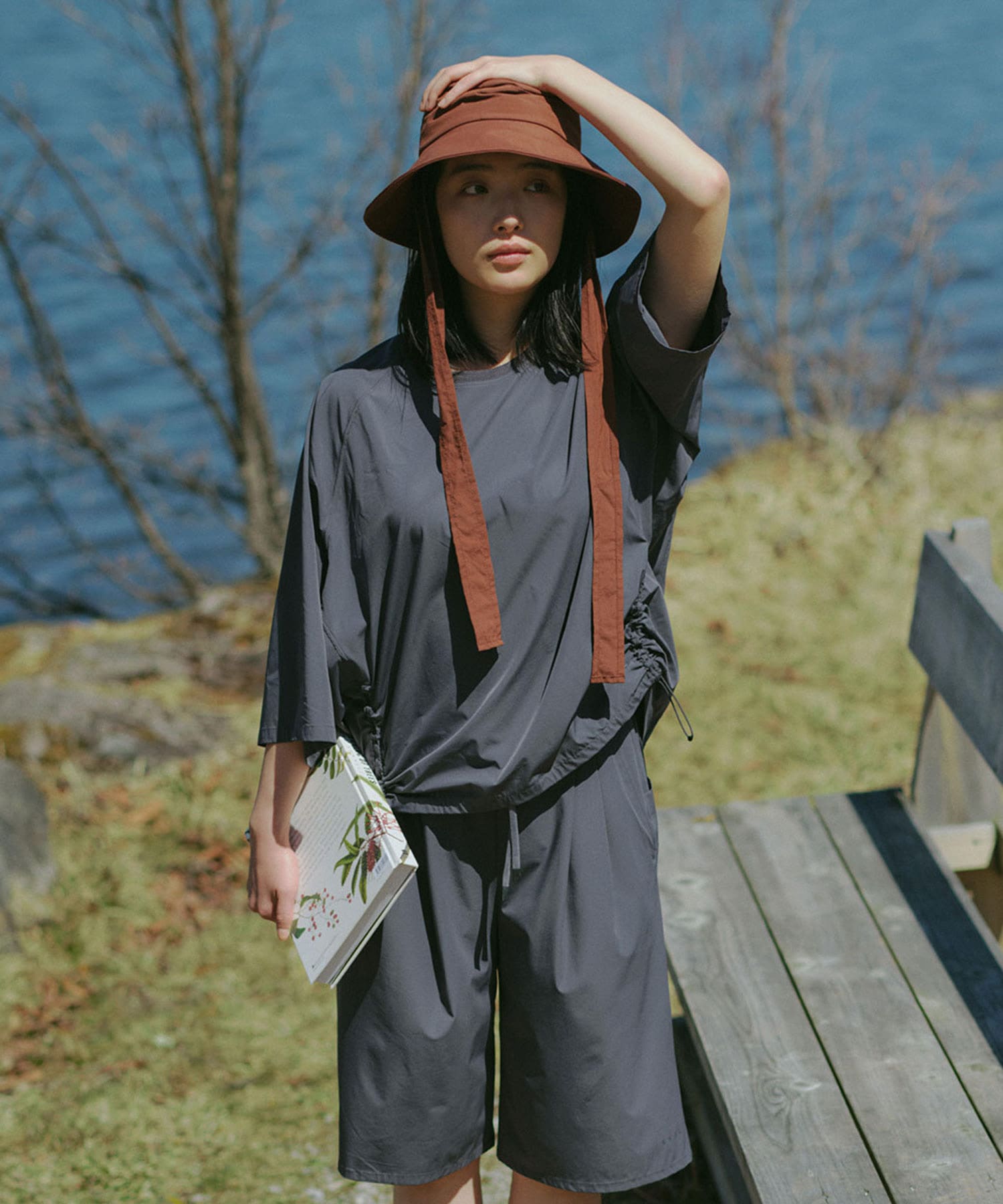 『UVカット』『撥水』『別注』WILDTHINGS×EKAL　ウィンディーハット BROWN one