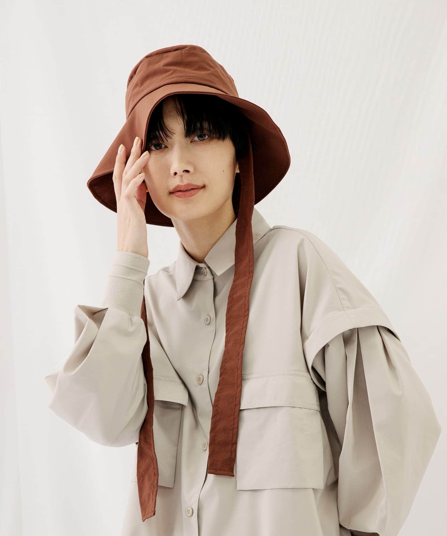 『UVカット』『撥水』『別注』WILDTHINGS×EKAL　ウィンディーハット BROWN one