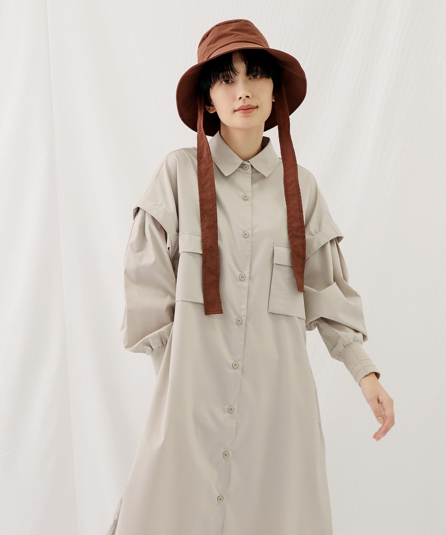 『UVカット』『撥水』『別注』WILDTHINGS×EKAL　ウィンディーハット BROWN one