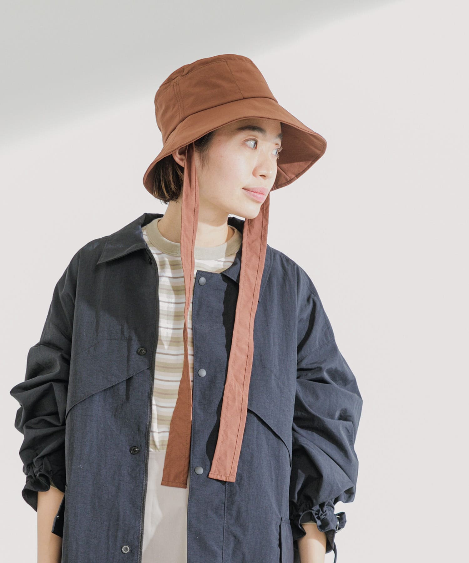 『UVカット』『撥水』『別注』WILDTHINGS×EKAL　ウィンディーハット BROWN one
