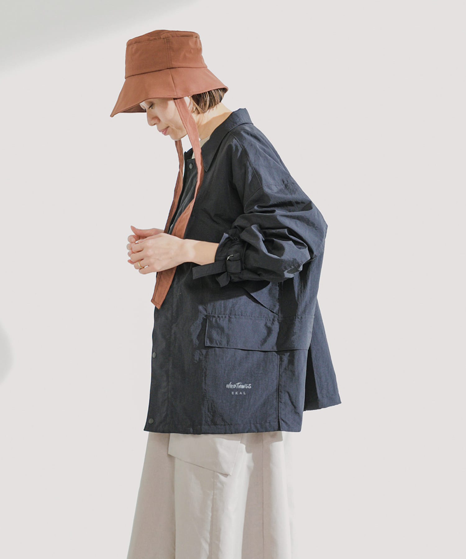 『UVカット』『撥水』『別注』WILDTHINGS×EKAL　ウィンディーハット BROWN one