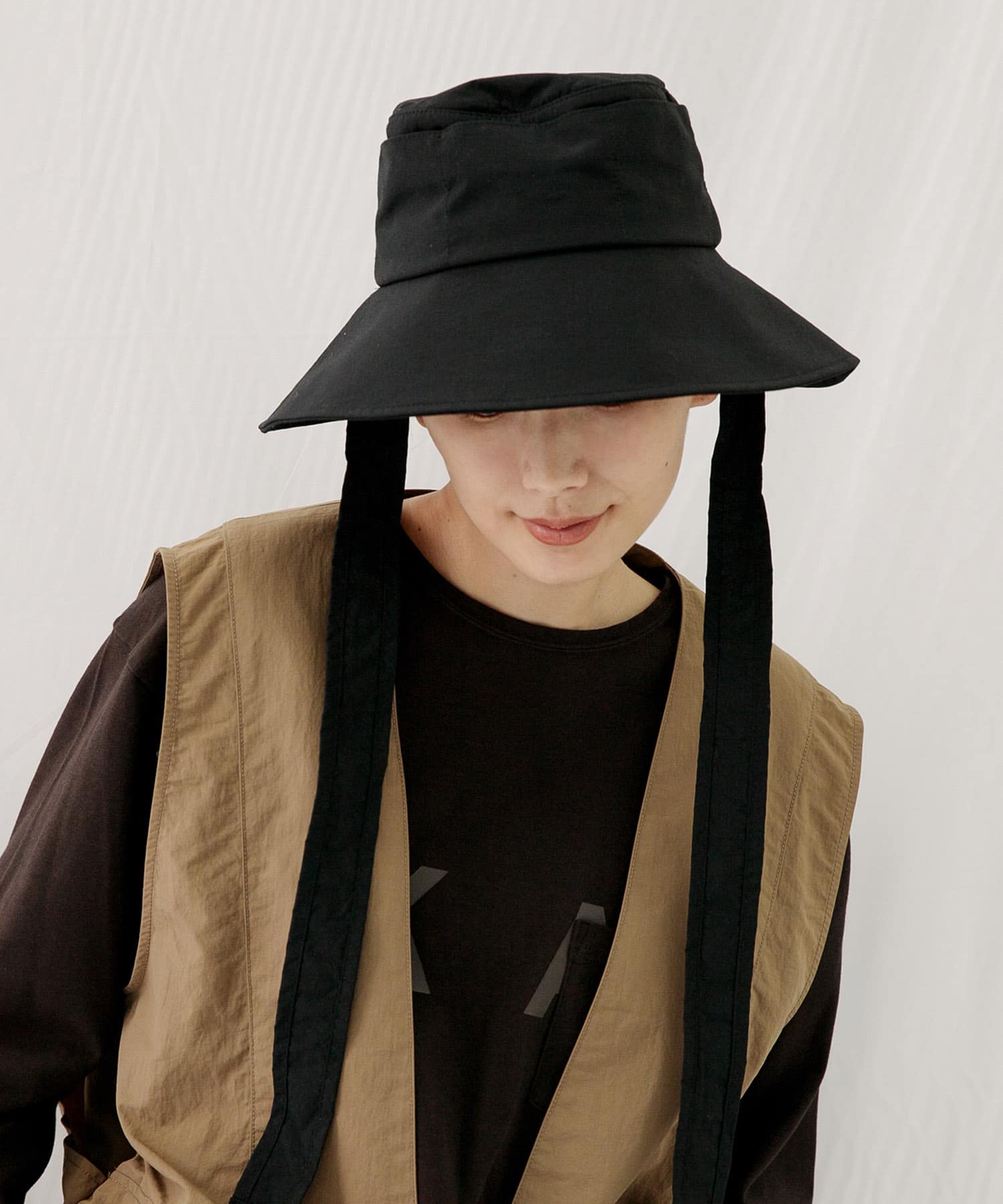 『UVカット』『撥水』『別注』WILDTHINGS×EKAL　ウィンディーハット BLACK one