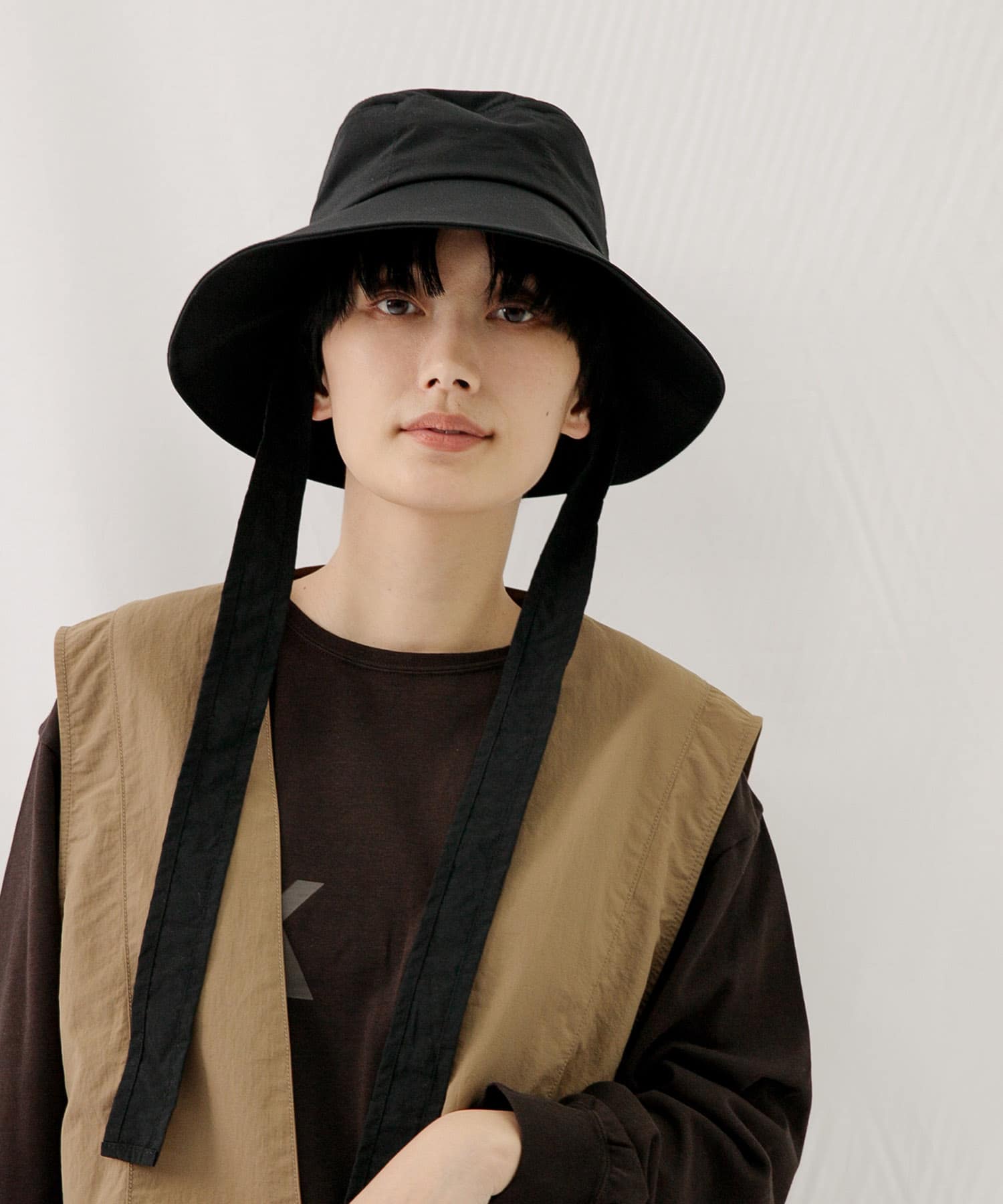 『UVカット』『撥水』『別注』WILDTHINGS×EKAL　ウィンディーハット BLACK one