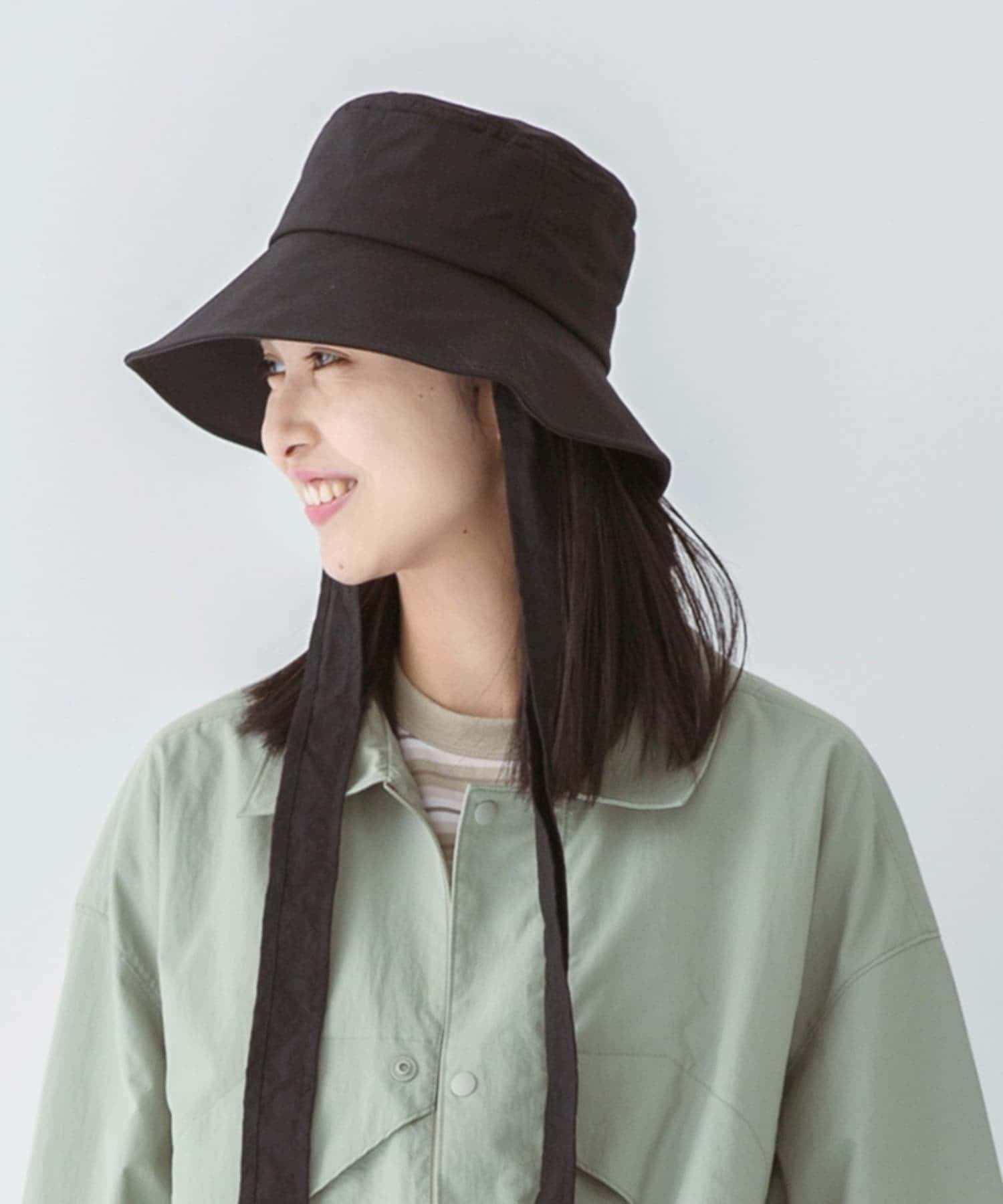 『UVカット』『撥水』『別注』WILDTHINGS×EKAL　ウィンディーハット BLACK one
