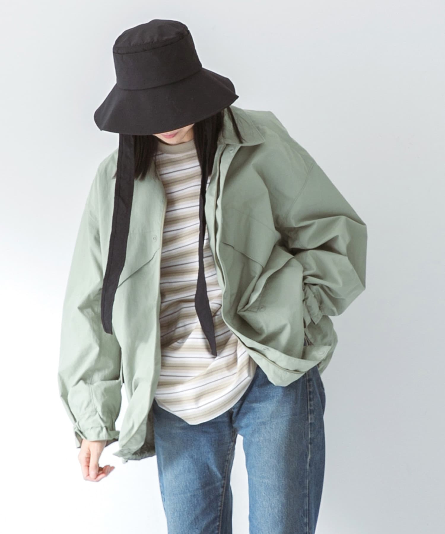 『UVカット』『撥水』『別注』WILDTHINGS×EKAL　ウィンディーハット BLACK one