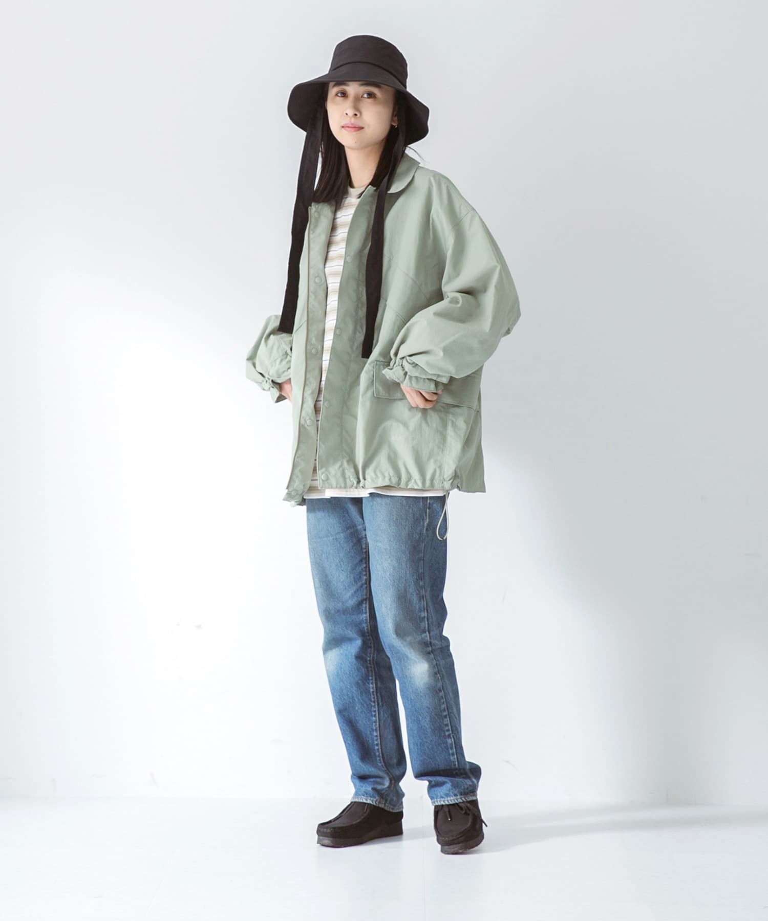 『UVカット』『撥水』『別注』WILDTHINGS×EKAL　ウィンディーハット BLACK one