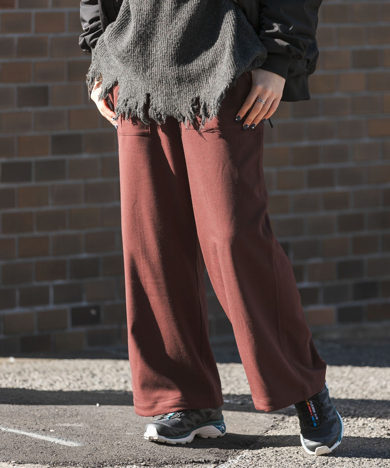 ウールライクワイドイージートラウザー