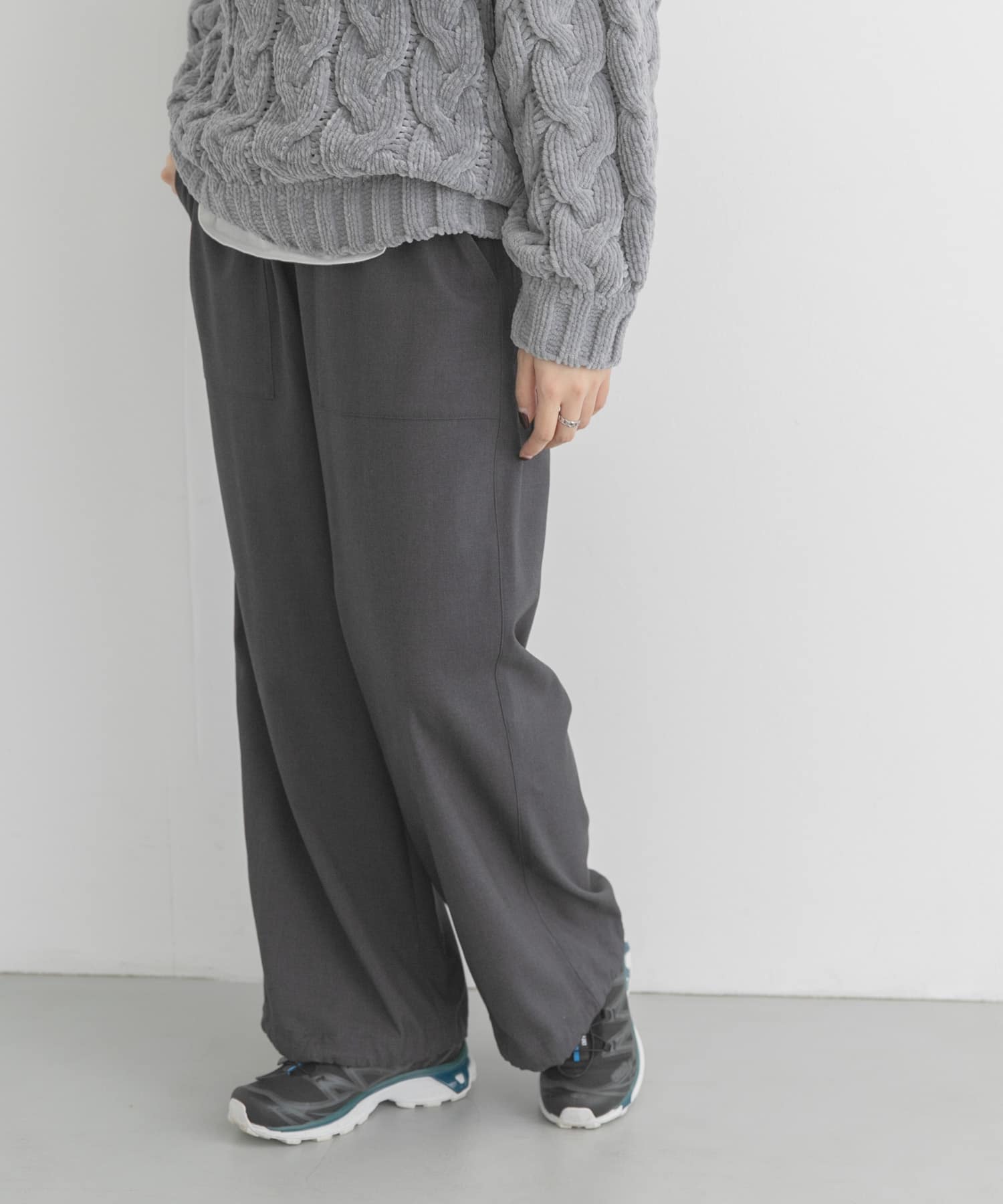 ウールライクワイドイージートラウザー