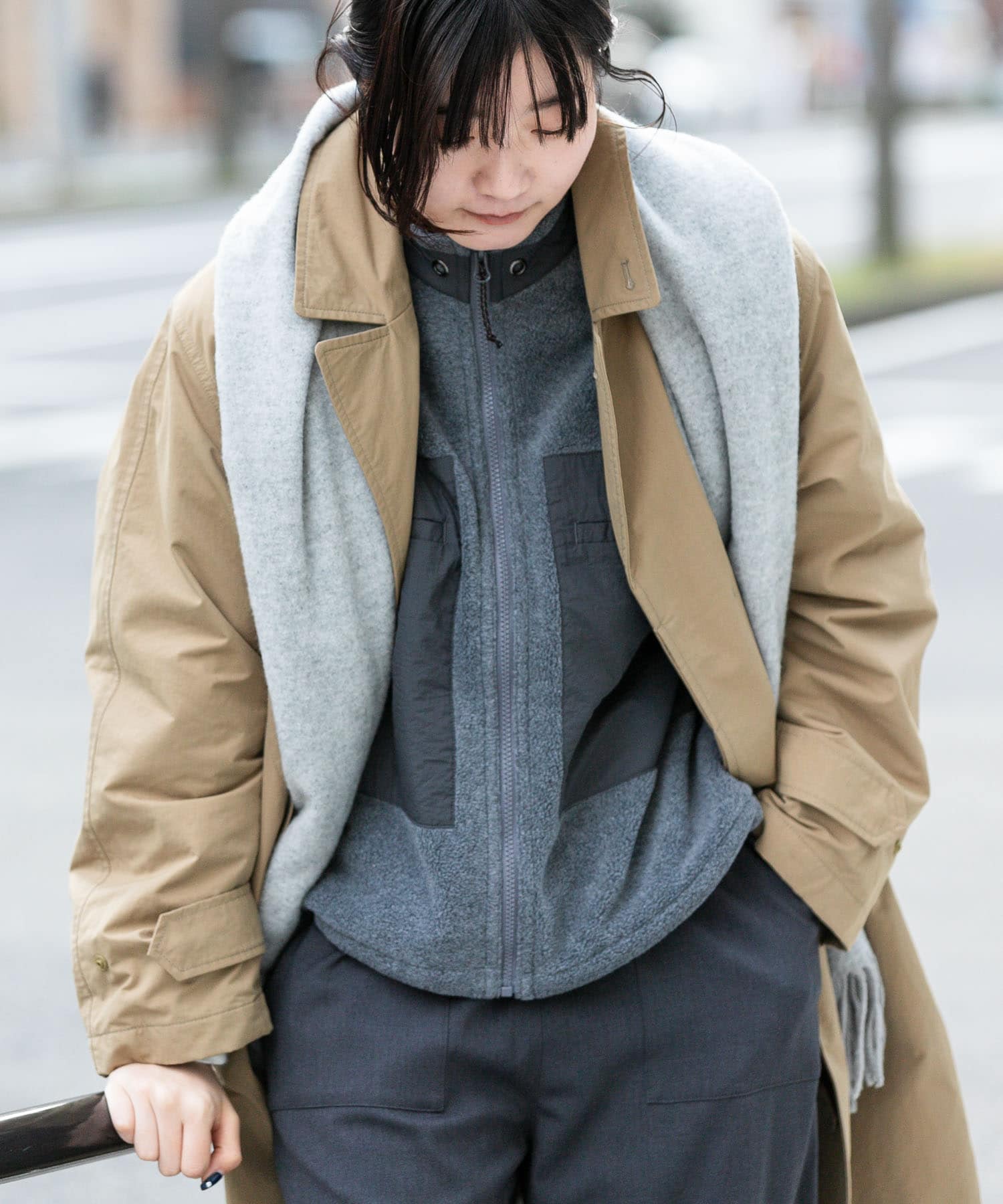 デタッチャブルフリースブルゾン