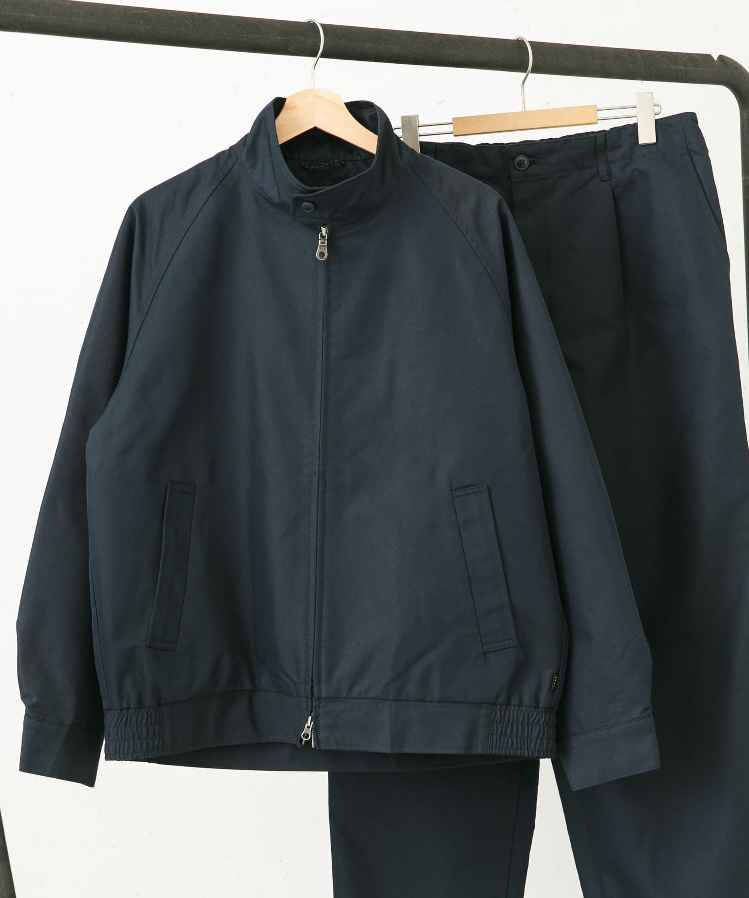 『吸水速乾/イージーケア』coolmax chino スタンドジャケット ネイビー M