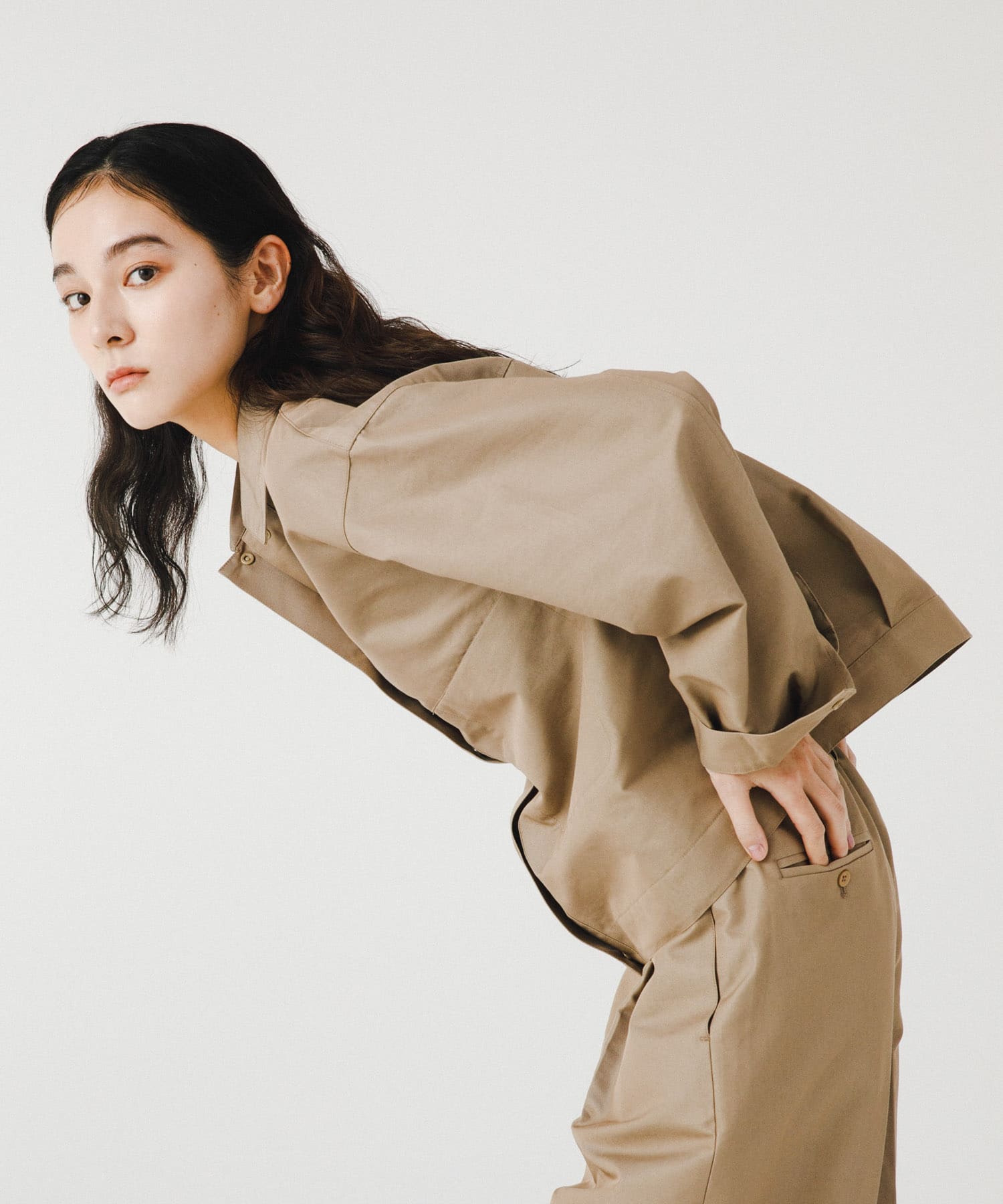 吸水速乾/イージーケア』coolmax chino ショートカバーオール