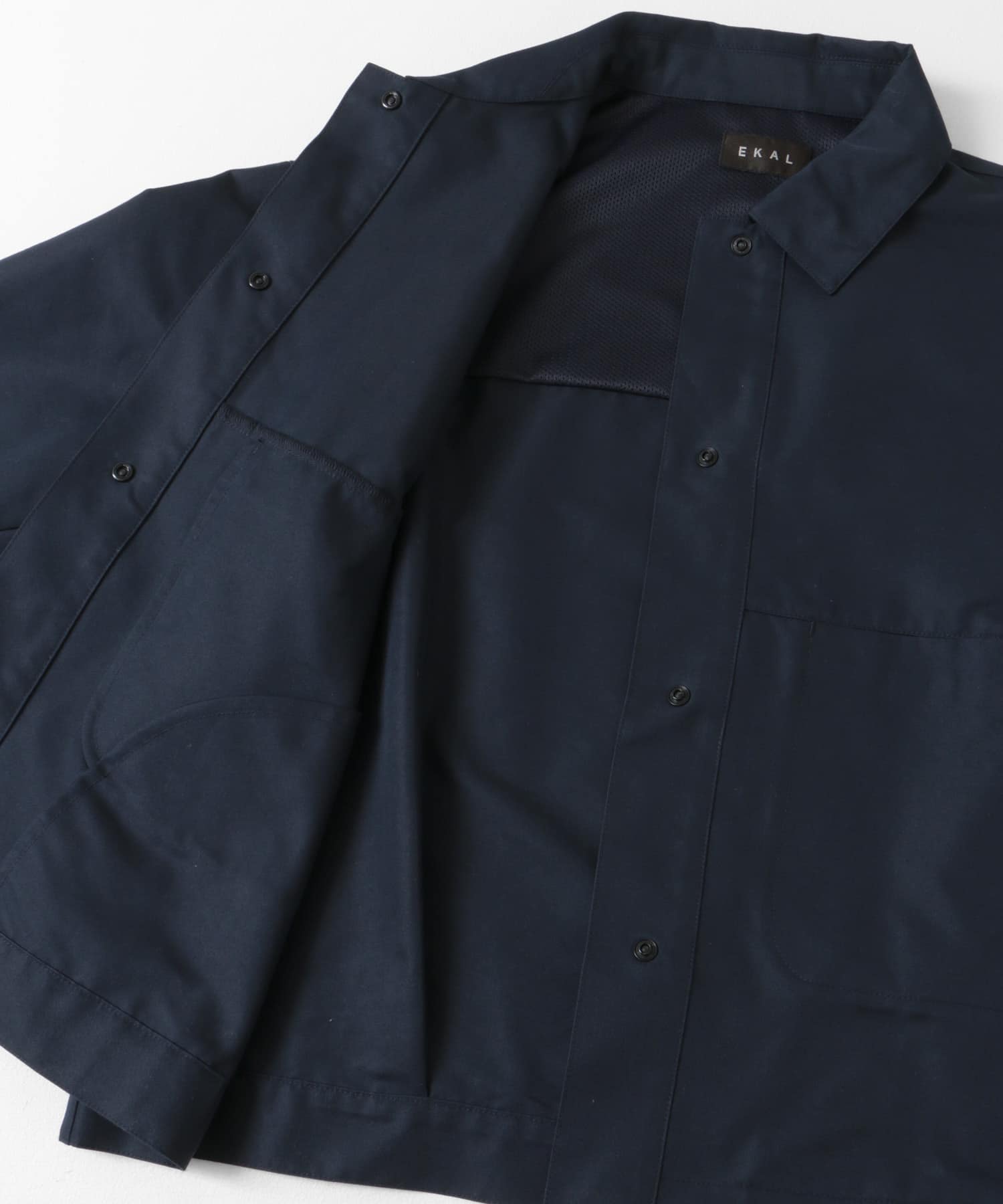 『吸水速乾/イージーケア』coolmax chino ショートカバーオールジャケット ネイビー one