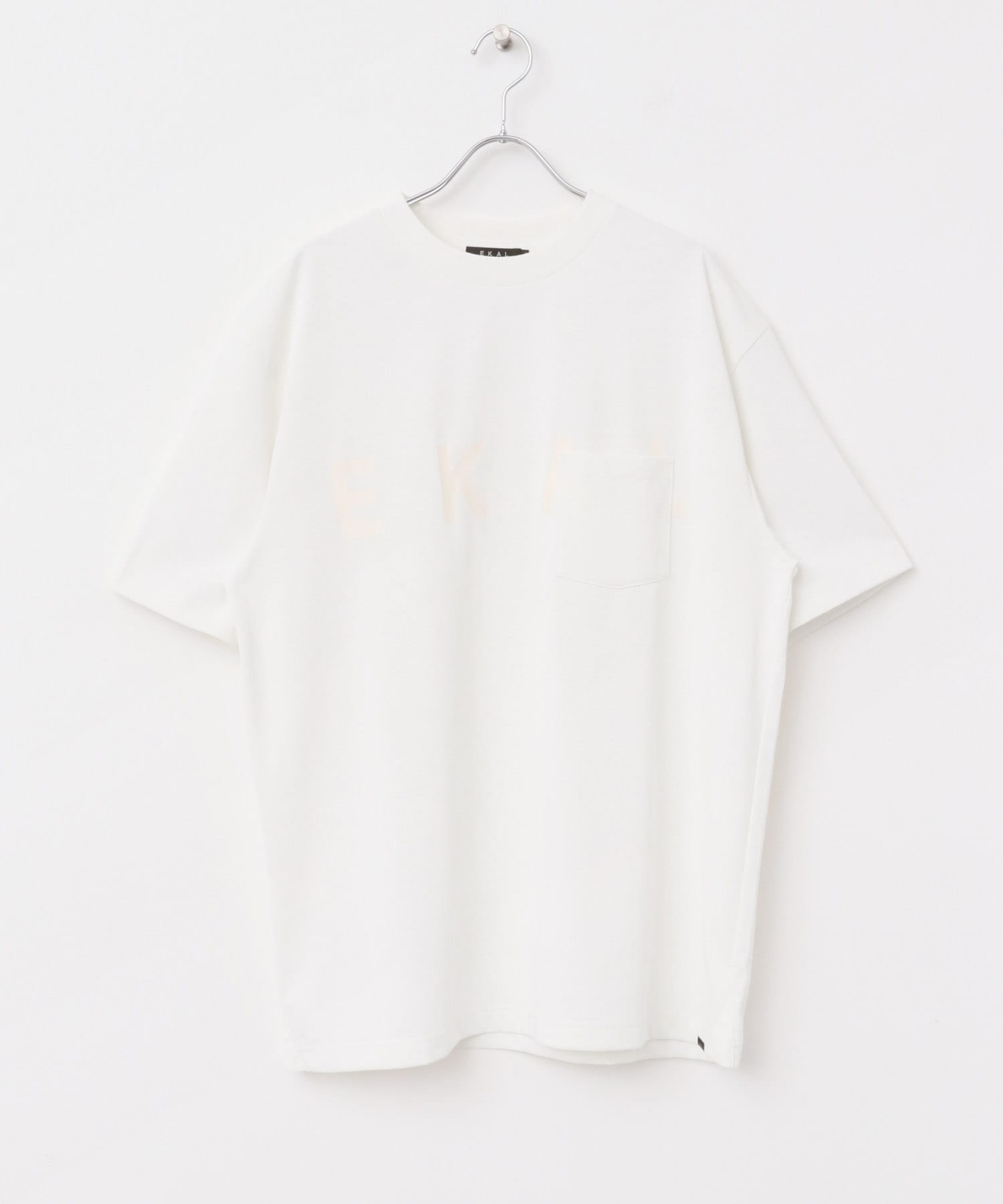 『UR TECH ひやサラクール』 ロゴプリントポケットTシャツ ホワイト M