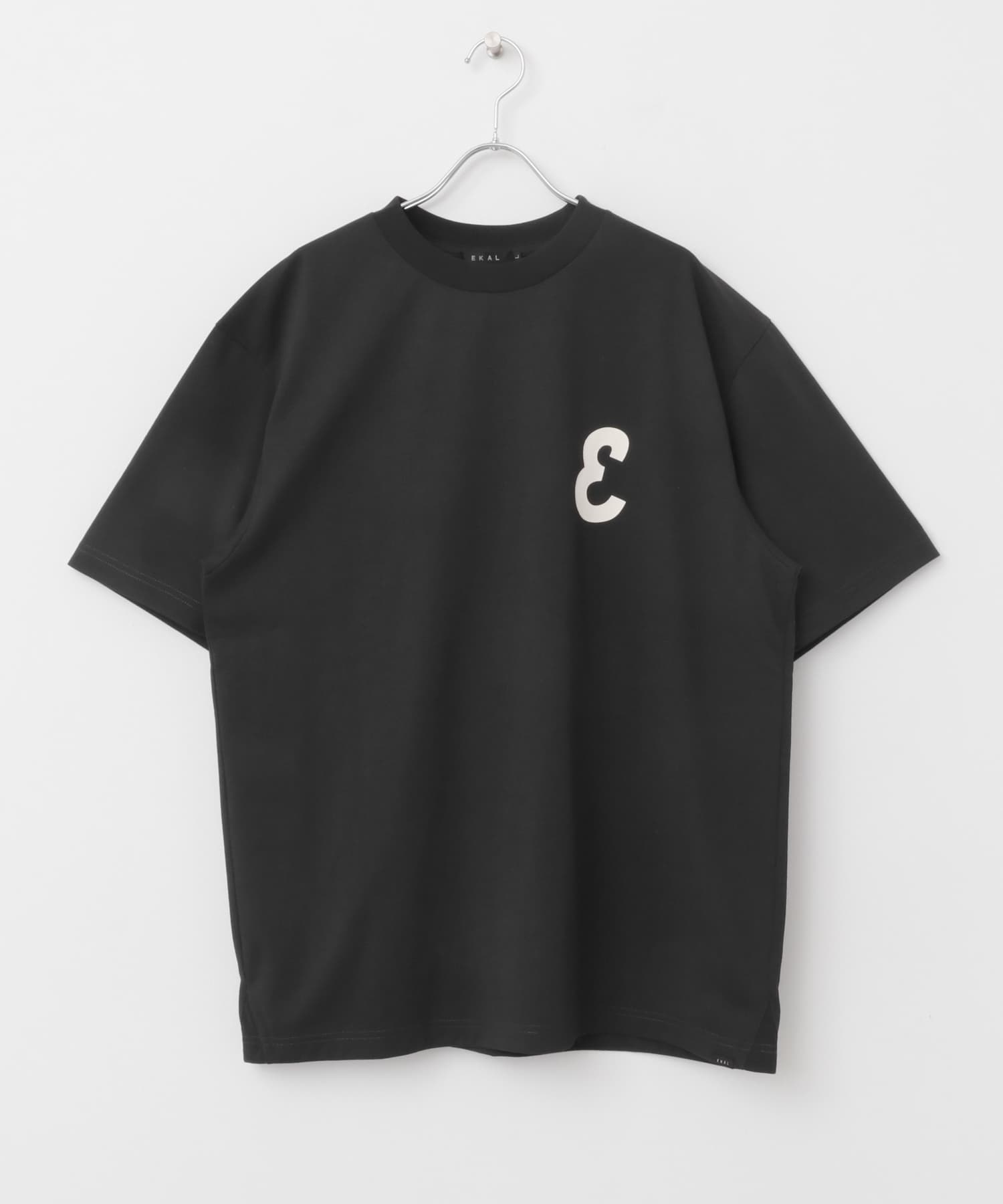 『UR TECH ひやサラクール』EロゴプリントTシャツ スミクロ M