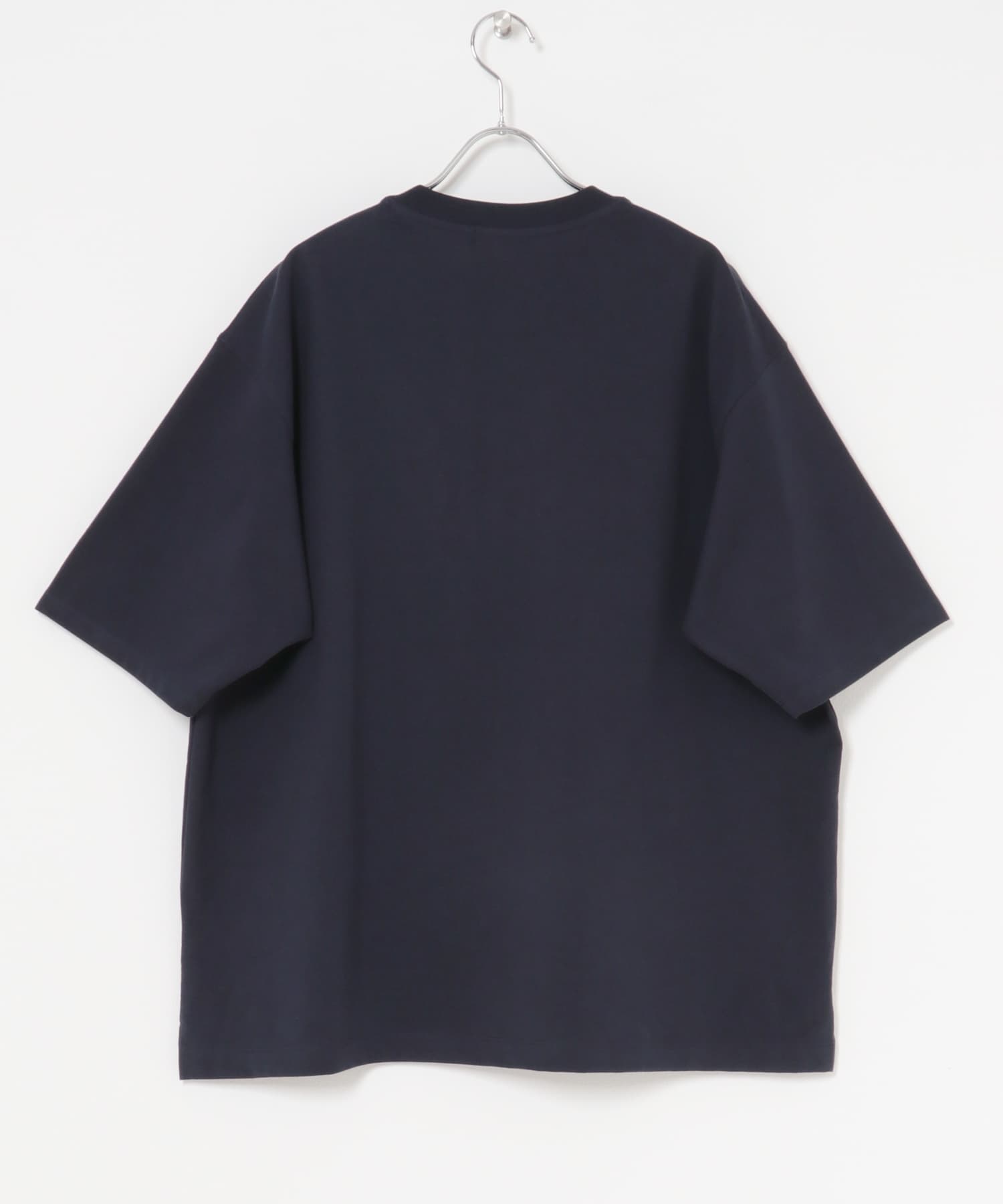 『UR TECH』ワイドヘンリーネックTシャツ ネイビー S