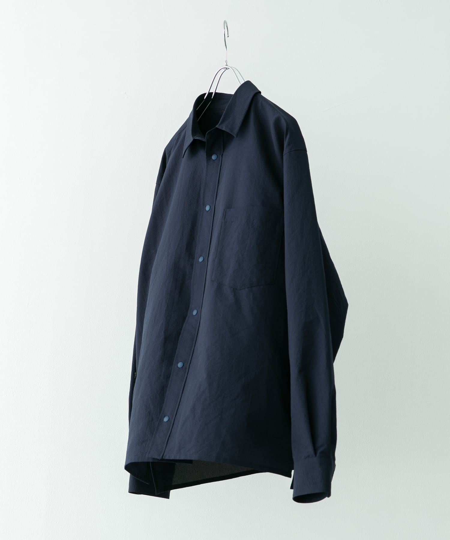 『吸水速乾/軽量』DotAir LONG-SLEEVE SHIRTS ネイビー M