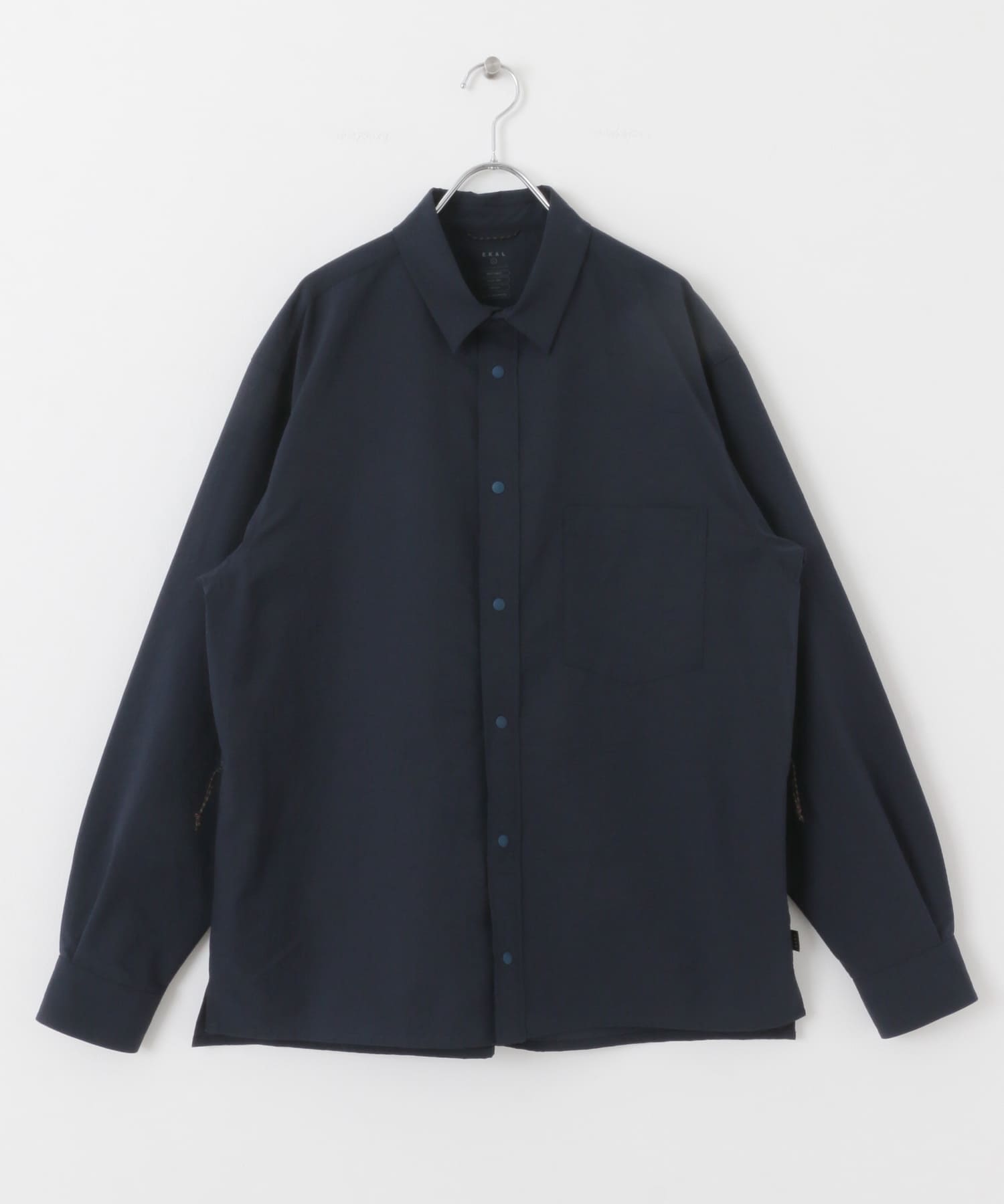 『吸水速乾/軽量』DotAir LONG-SLEEVE SHIRTS ネイビー M