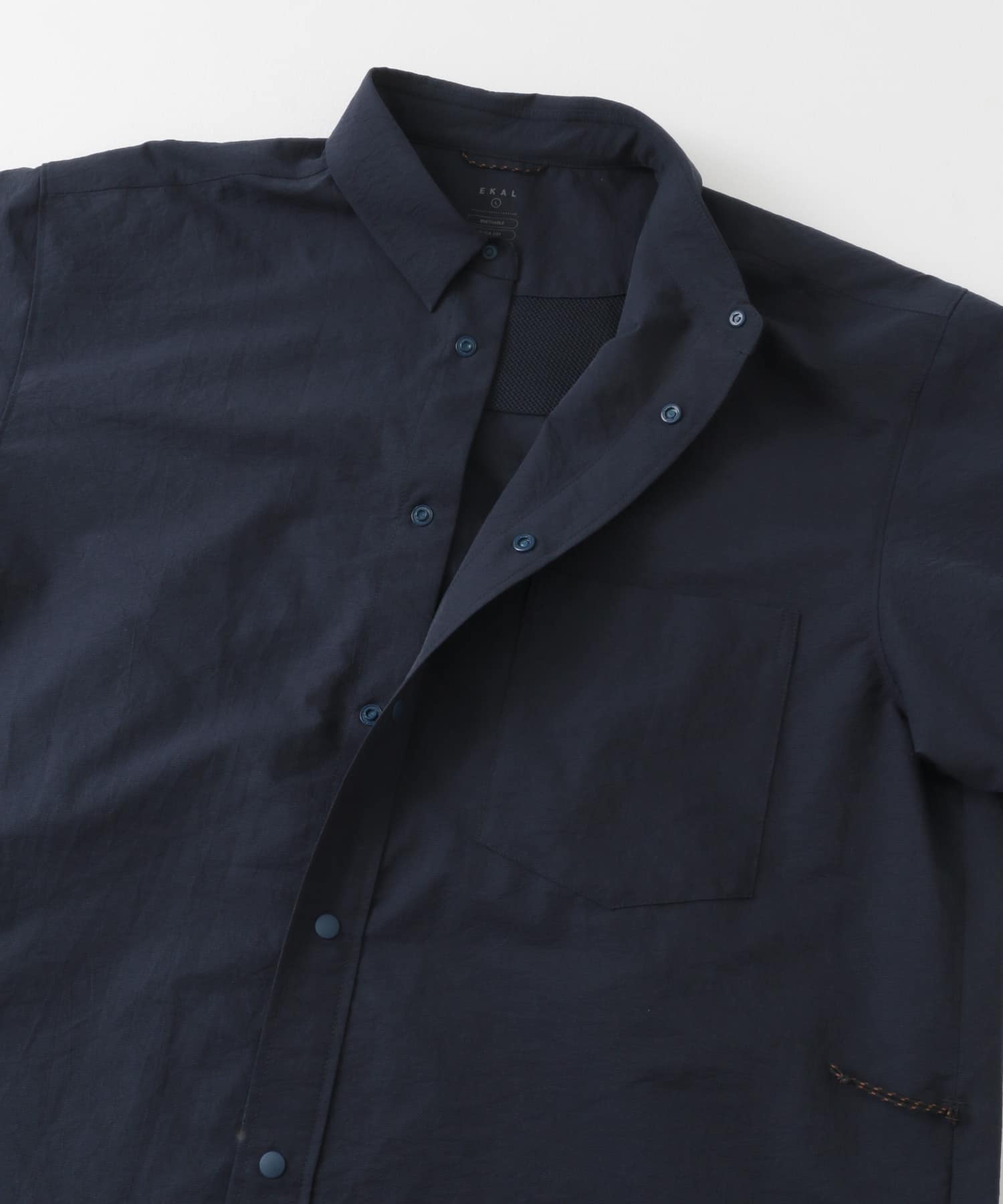 『吸水速乾/軽量』DotAir LONG-SLEEVE SHIRTS ネイビー M