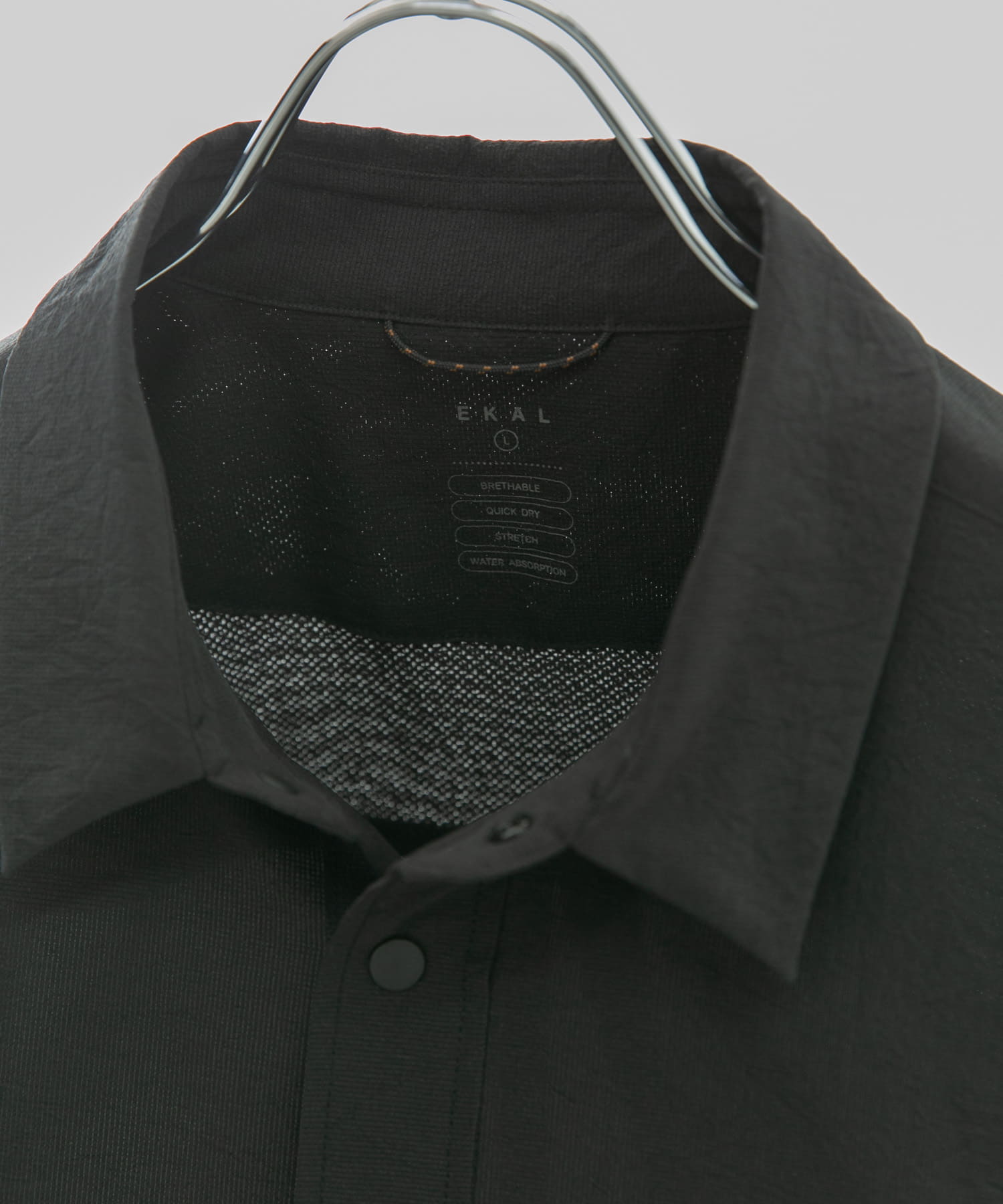 『吸水速乾/軽量』DotAir LONG-SLEEVE SHIRTS ブラック M