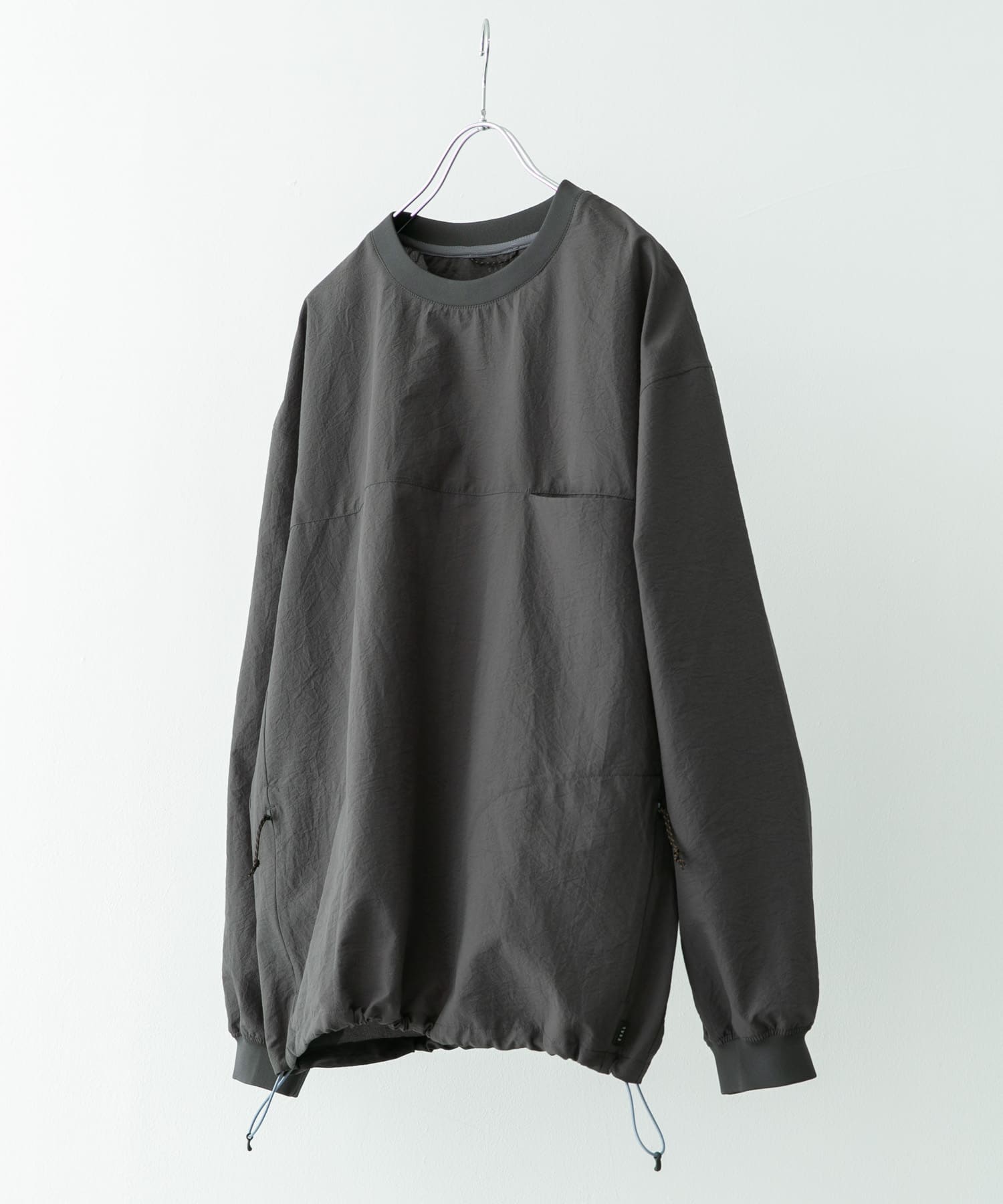 『吸水速乾/軽量』DotAir LONG-SLEEVE PULLOVER チャコール M