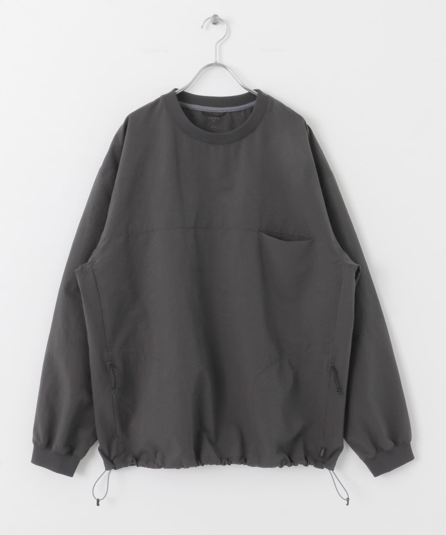 『吸水速乾/軽量』DotAir LONG-SLEEVE PULLOVER チャコール M