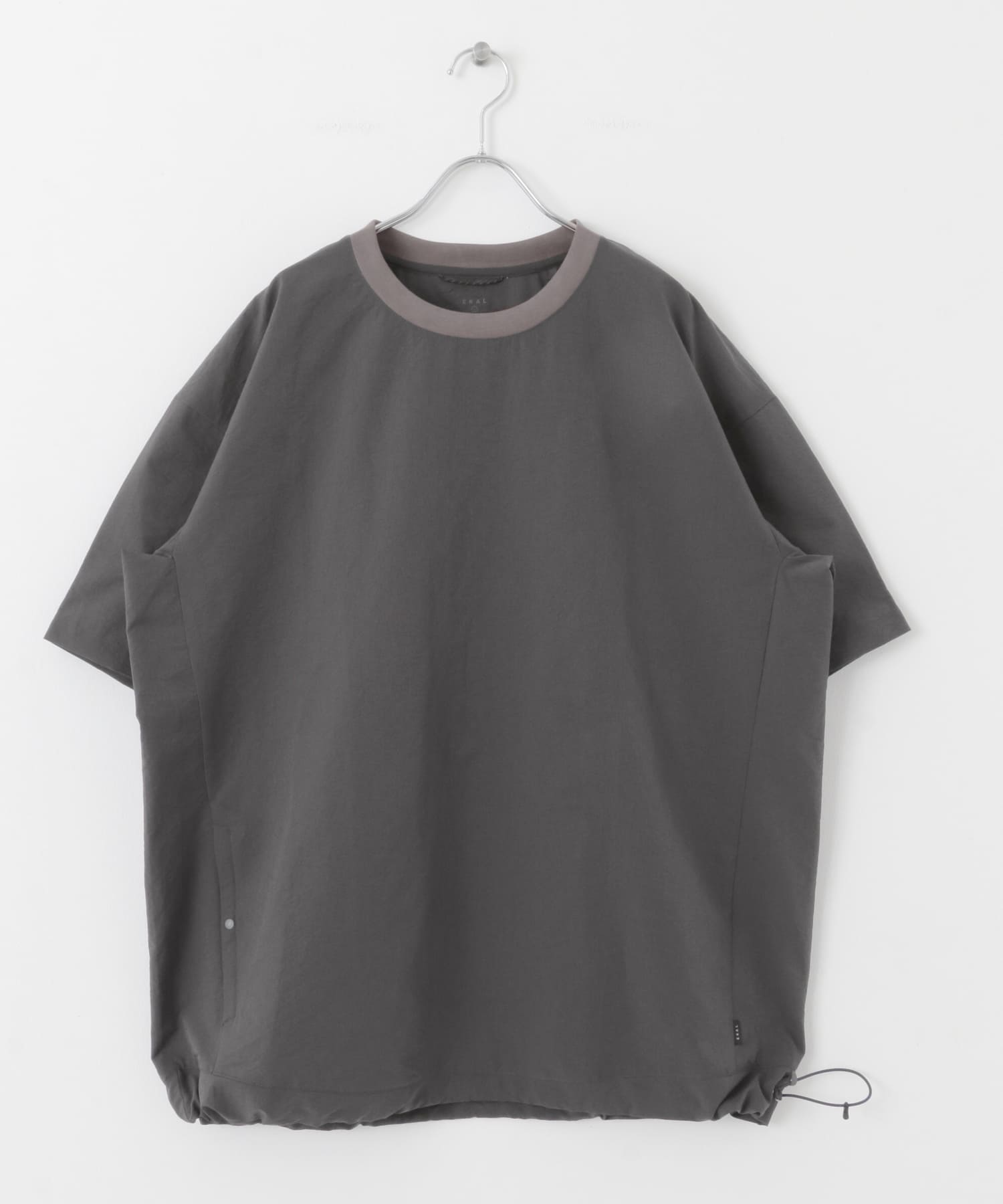 『吸水速乾/軽量』DotAir SHORT-SLEEVE PULLOVER チャコール M