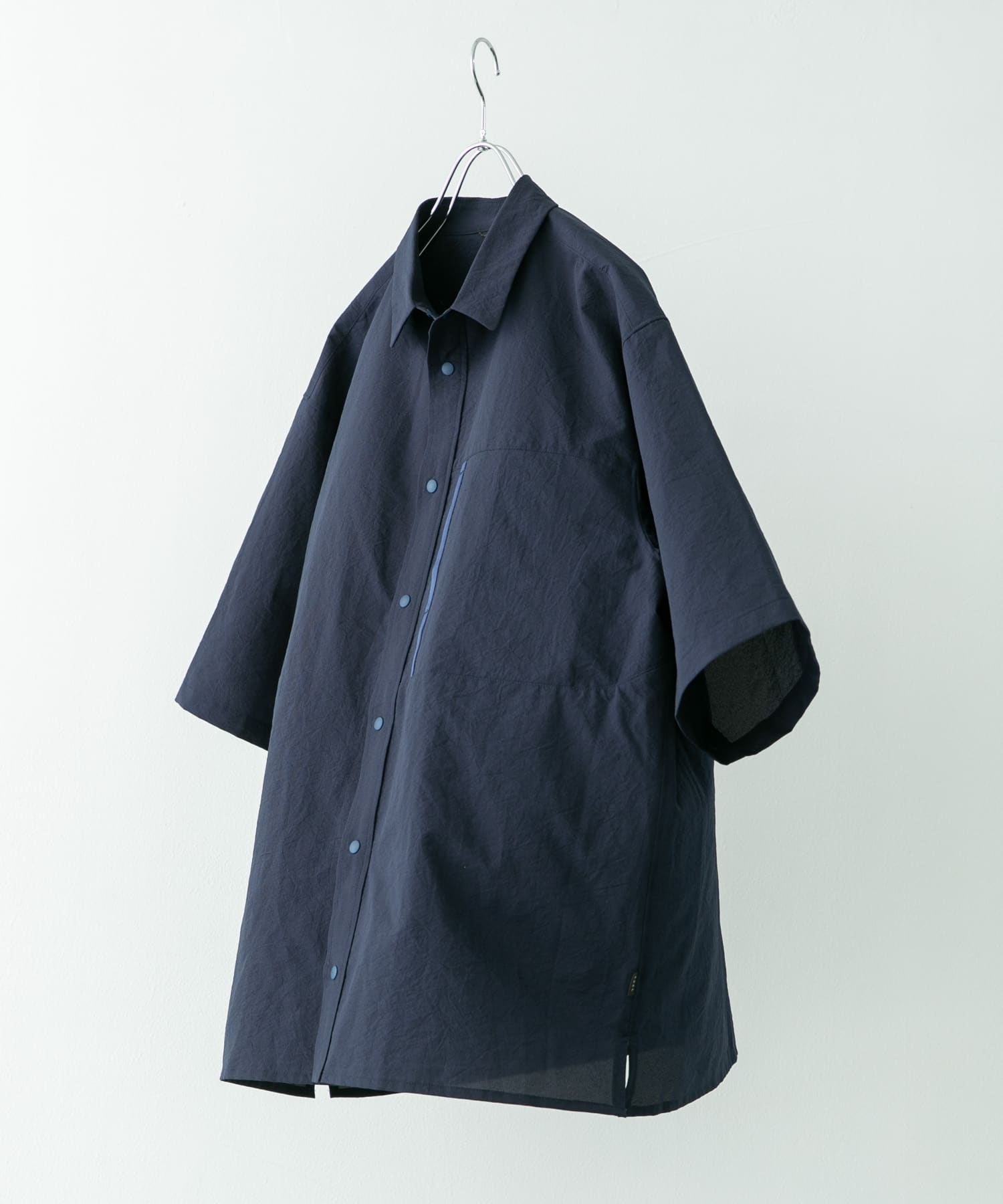 『吸水速乾/軽量』DotAir SHORT-SLEEVE SHIRTS ネイビー M
