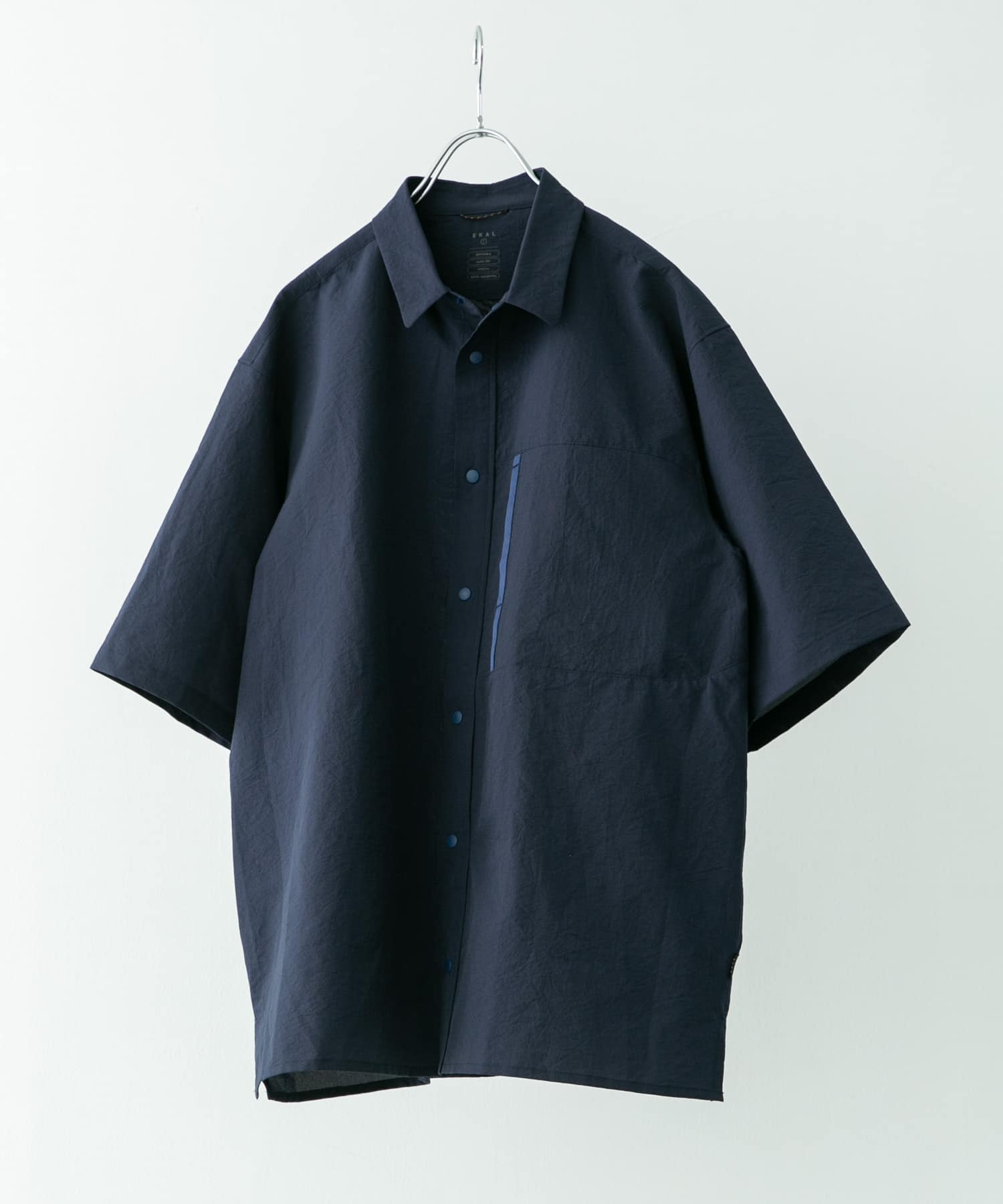 『吸水速乾/軽量』DotAir SHORT-SLEEVE SHIRTS ネイビー M
