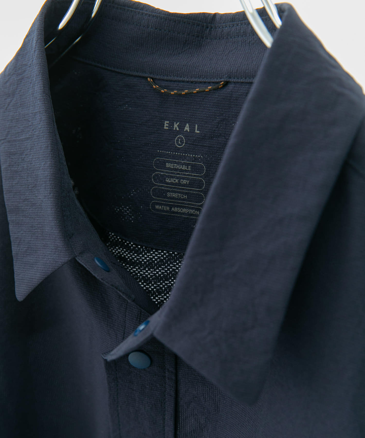 『吸水速乾/軽量』DotAir SHORT-SLEEVE SHIRTS ネイビー M
