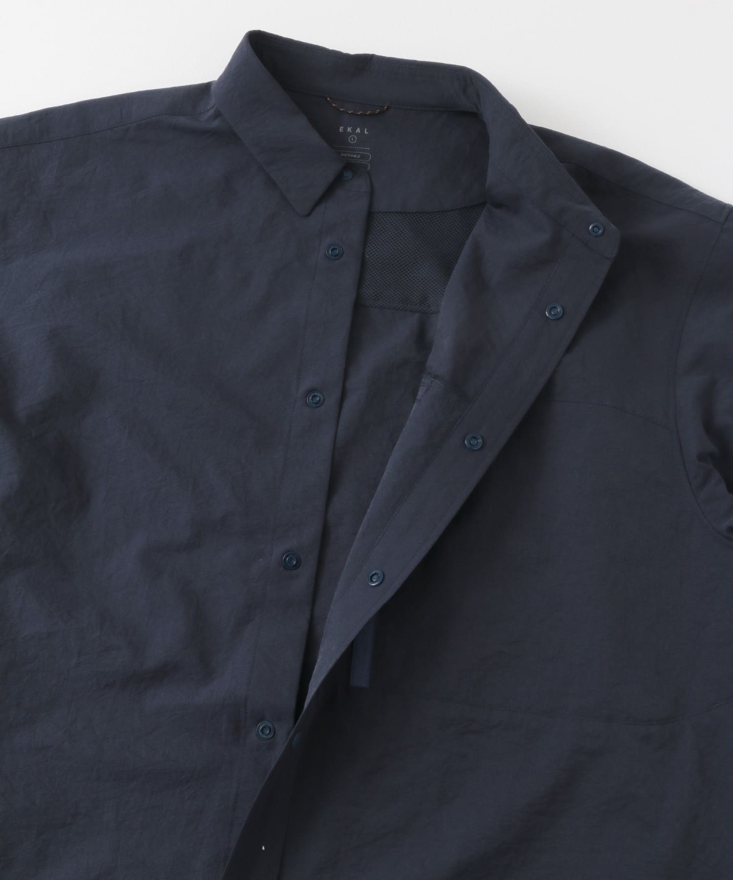『吸水速乾/軽量』DotAir SHORT-SLEEVE SHIRTS ネイビー M