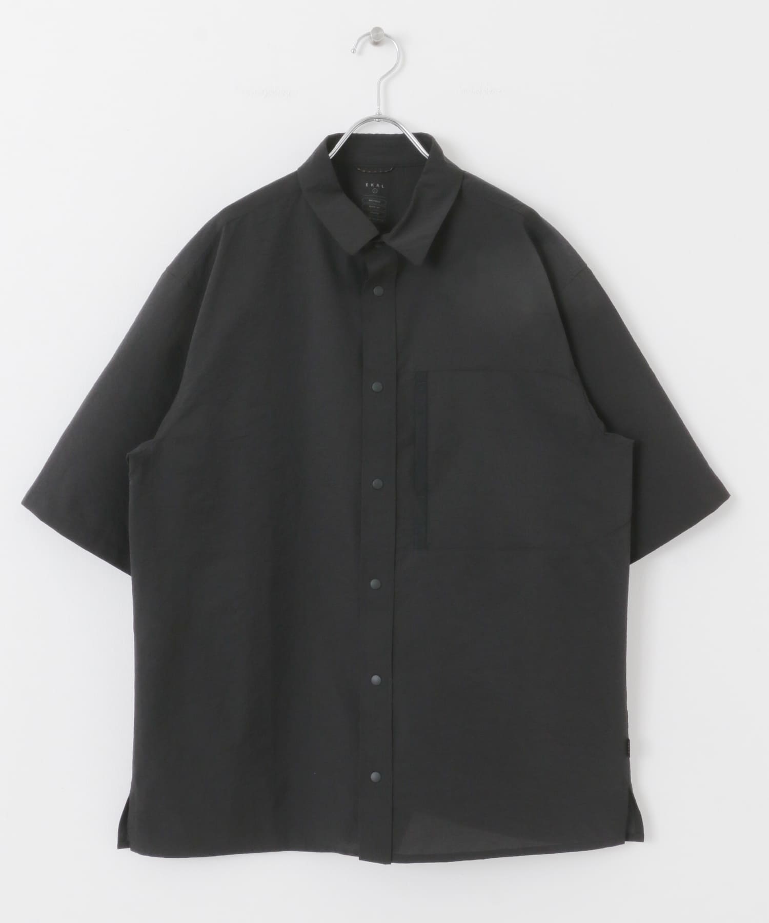『吸水速乾/軽量』DotAir SHORT-SLEEVE SHIRTS ブラック M