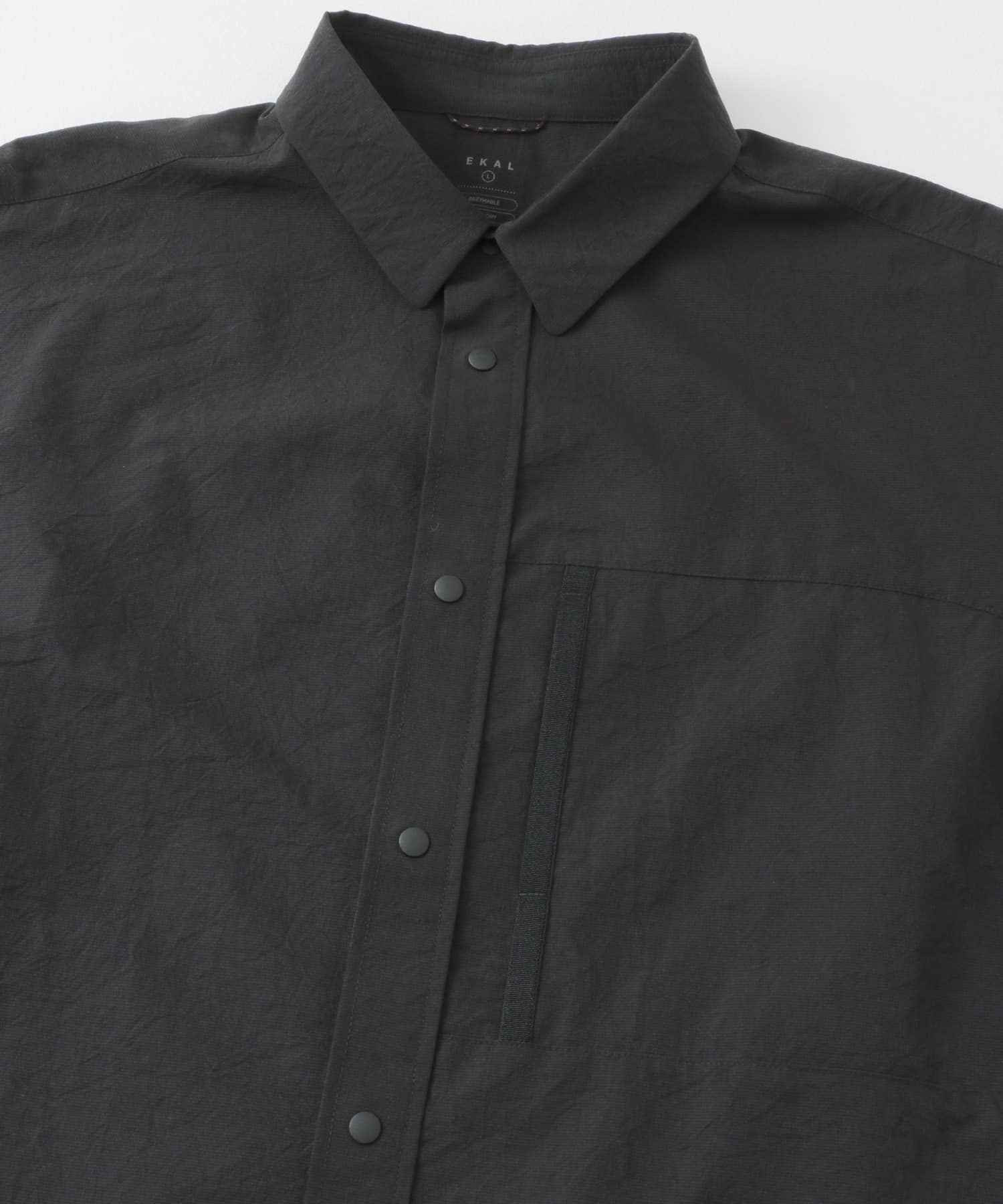 『吸水速乾/軽量』DotAir SHORT-SLEEVE SHIRTS ブラック M