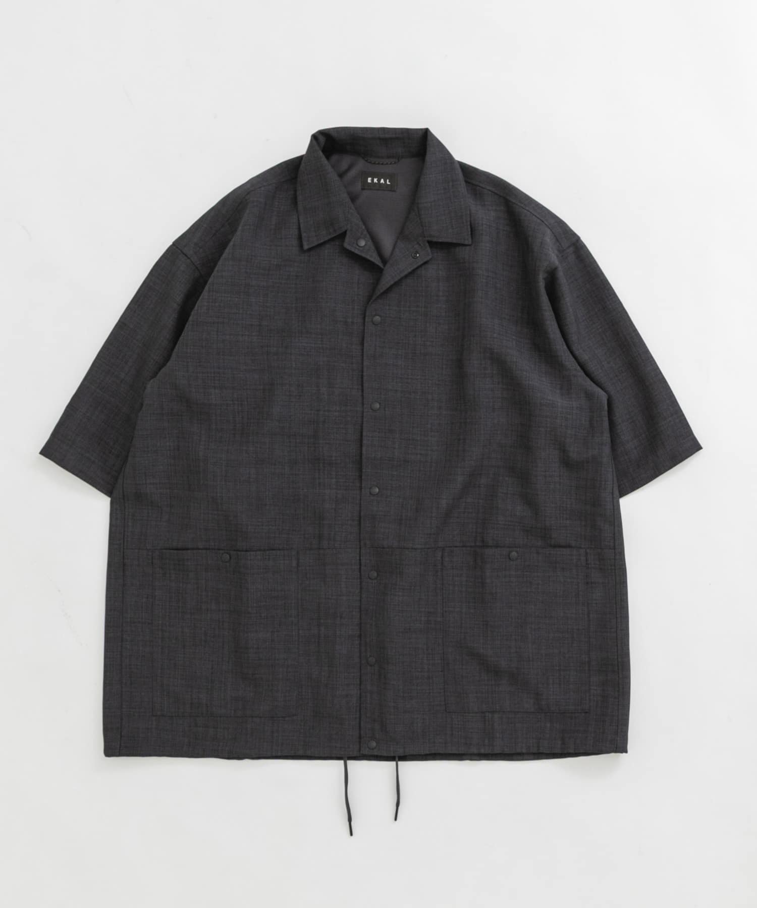 『吸水速乾/UVカット/UR TECH』ハイツイストショートスリーブシャツ チャコール M