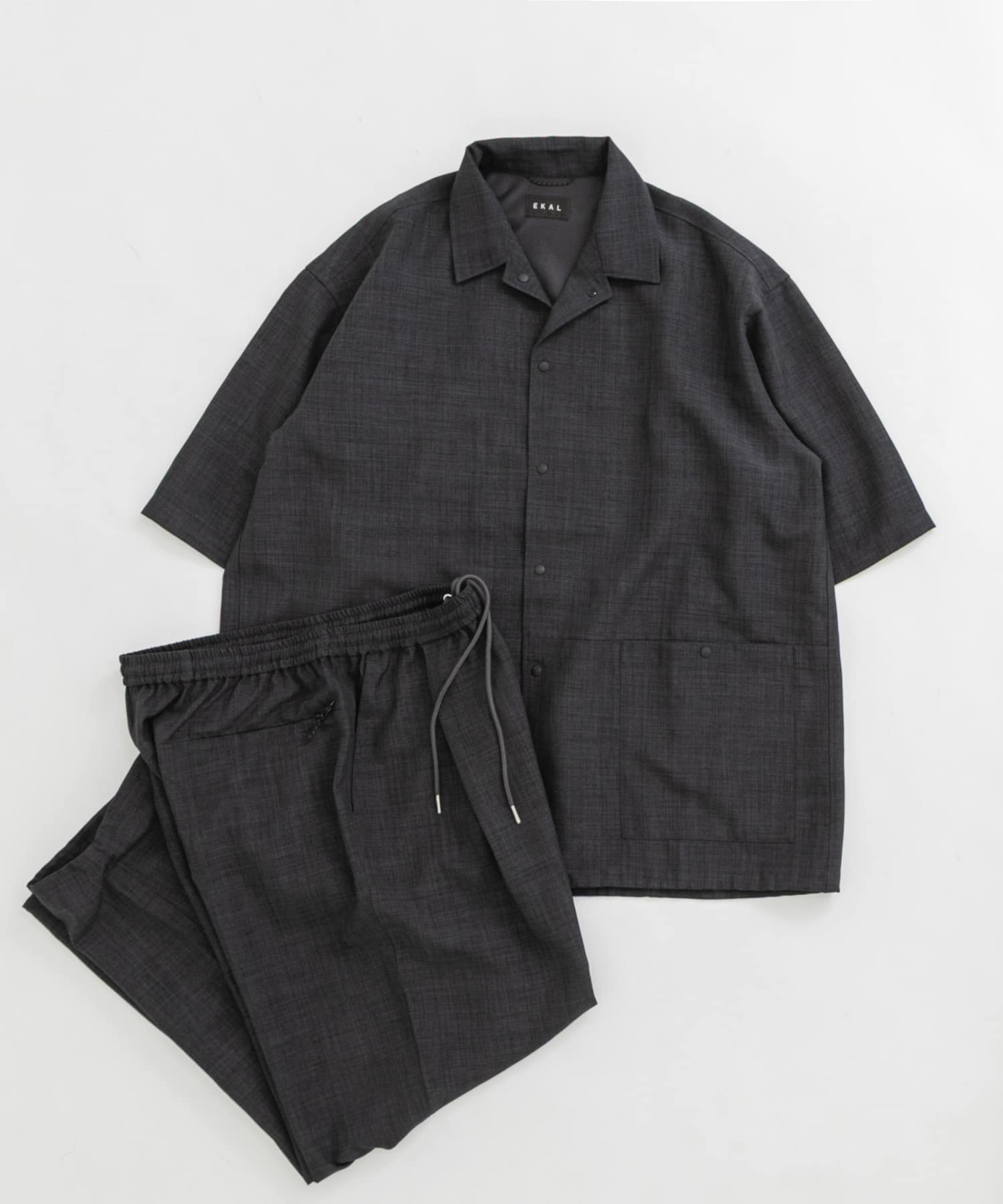 『吸水速乾/UVカット/UR TECH』ハイツイストトラウザー チャコール L