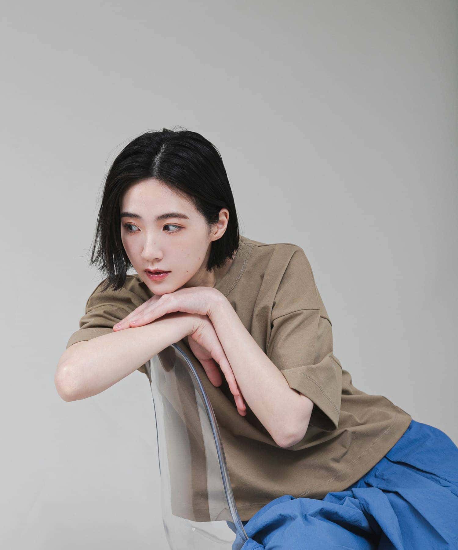『吸水速乾/UVカット』DRY OUT SHORT LENGTH T-SHIRTS ベージュ FREE