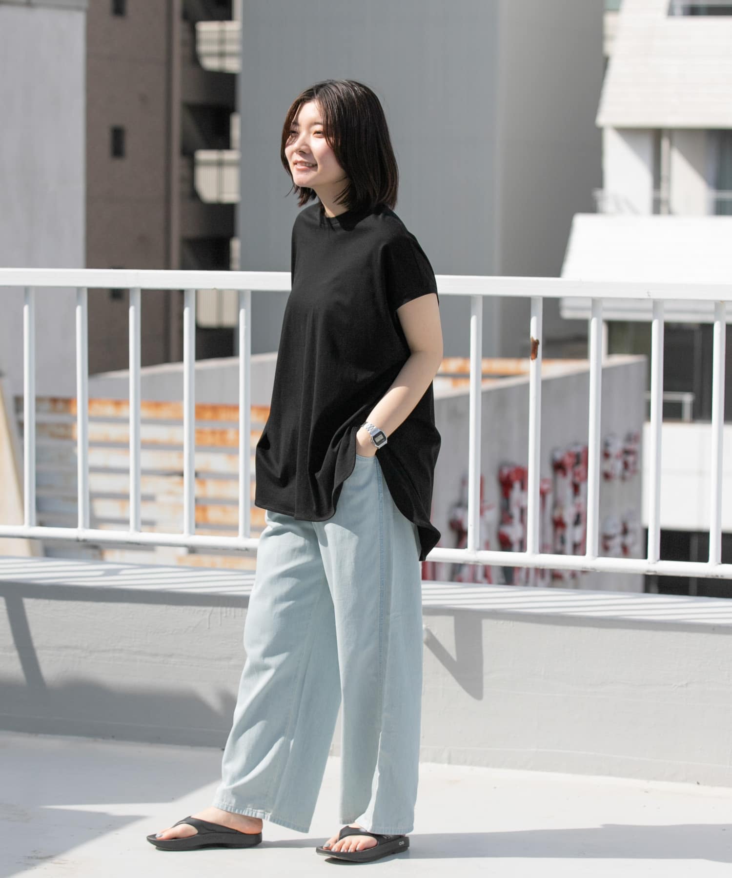 身長：169cm サイズ：one