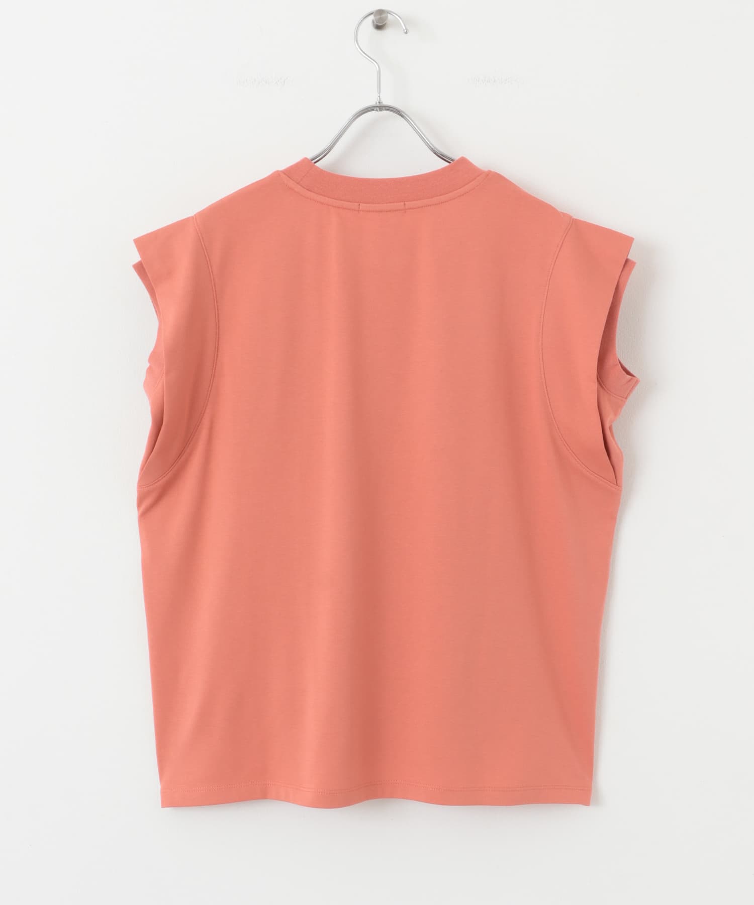 T/Cプレーティング天竺フリルTシャツ アプリコット one