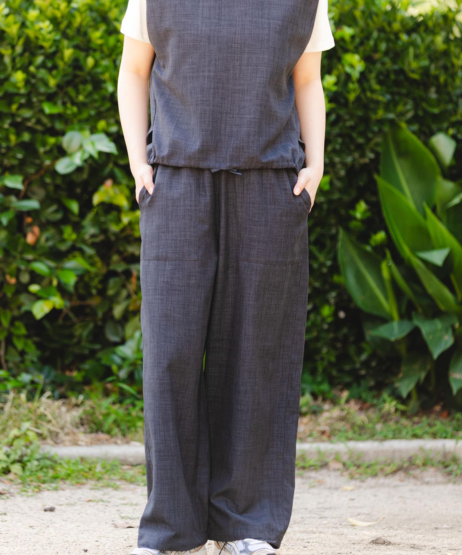 『UR TECH DRYLUXE』『吸水速乾/UVカット』ハイツイストイージートラウザー