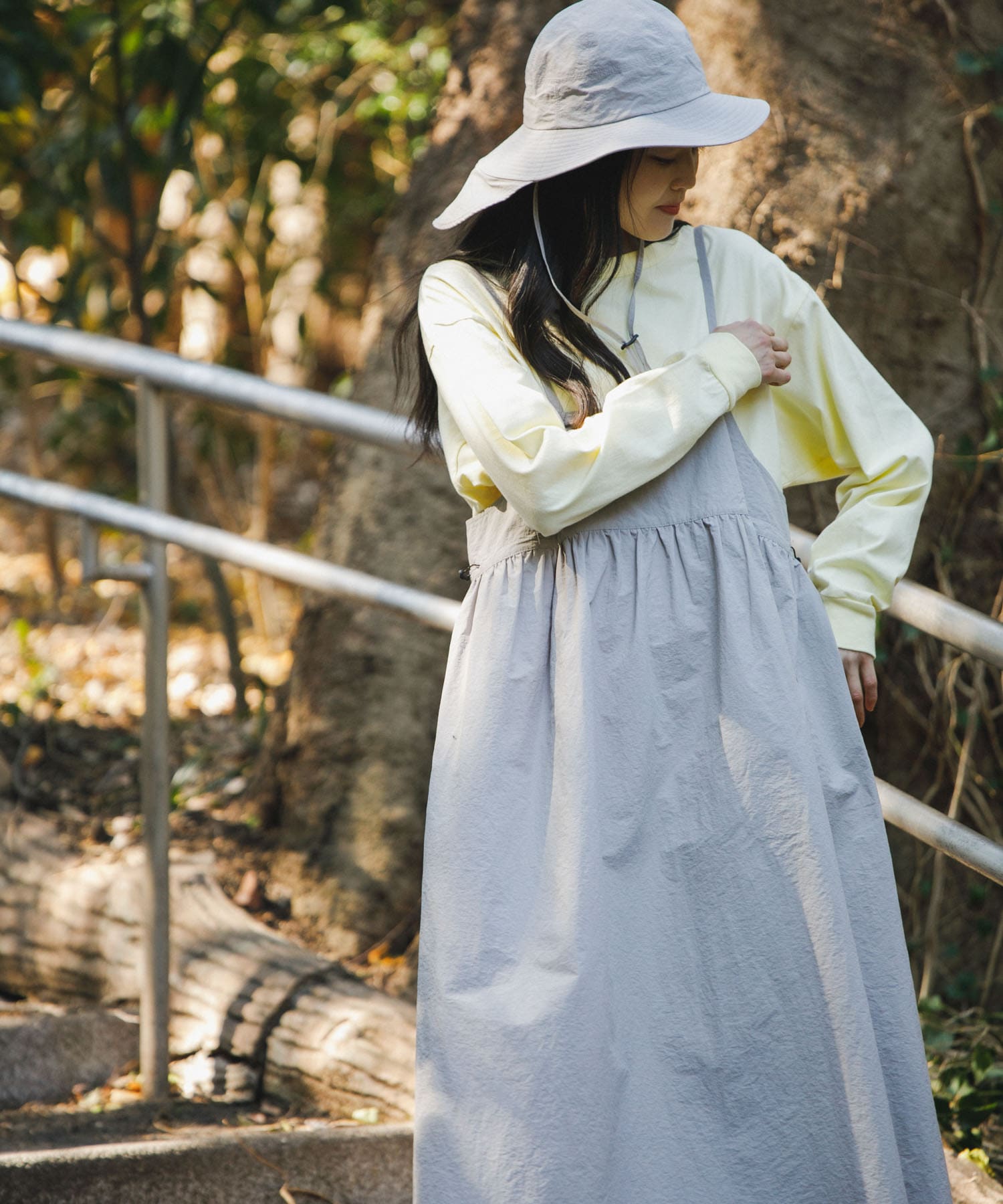 撥水/UVカット/UR TECH』ナイロンタッサーキャミワンピース(one